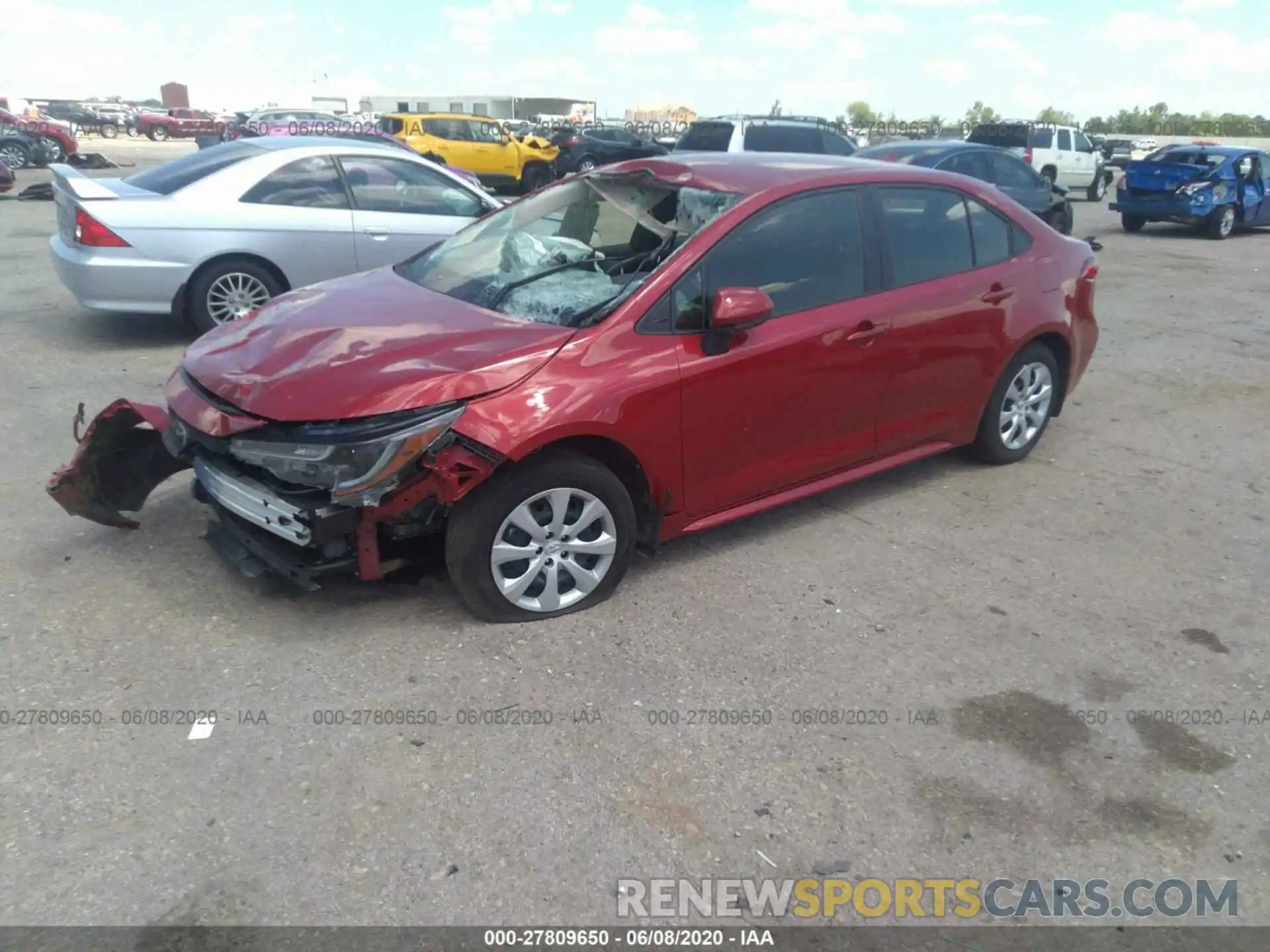 2 Photograph of a damaged car JTDEPRAEXLJ087470 TOYOTA COROLLA 2020