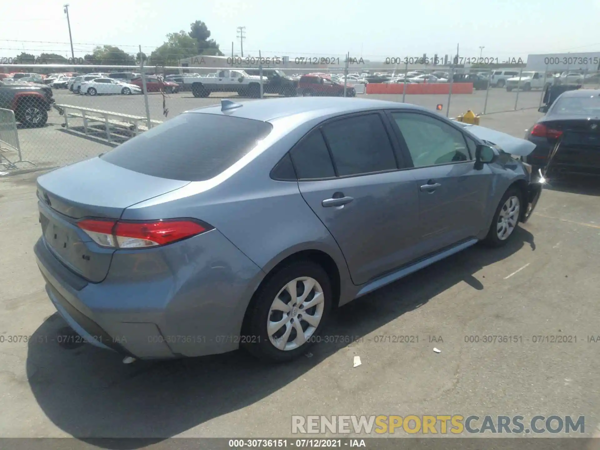 4 Photograph of a damaged car JTDEPRAEXLJ088800 TOYOTA COROLLA 2020