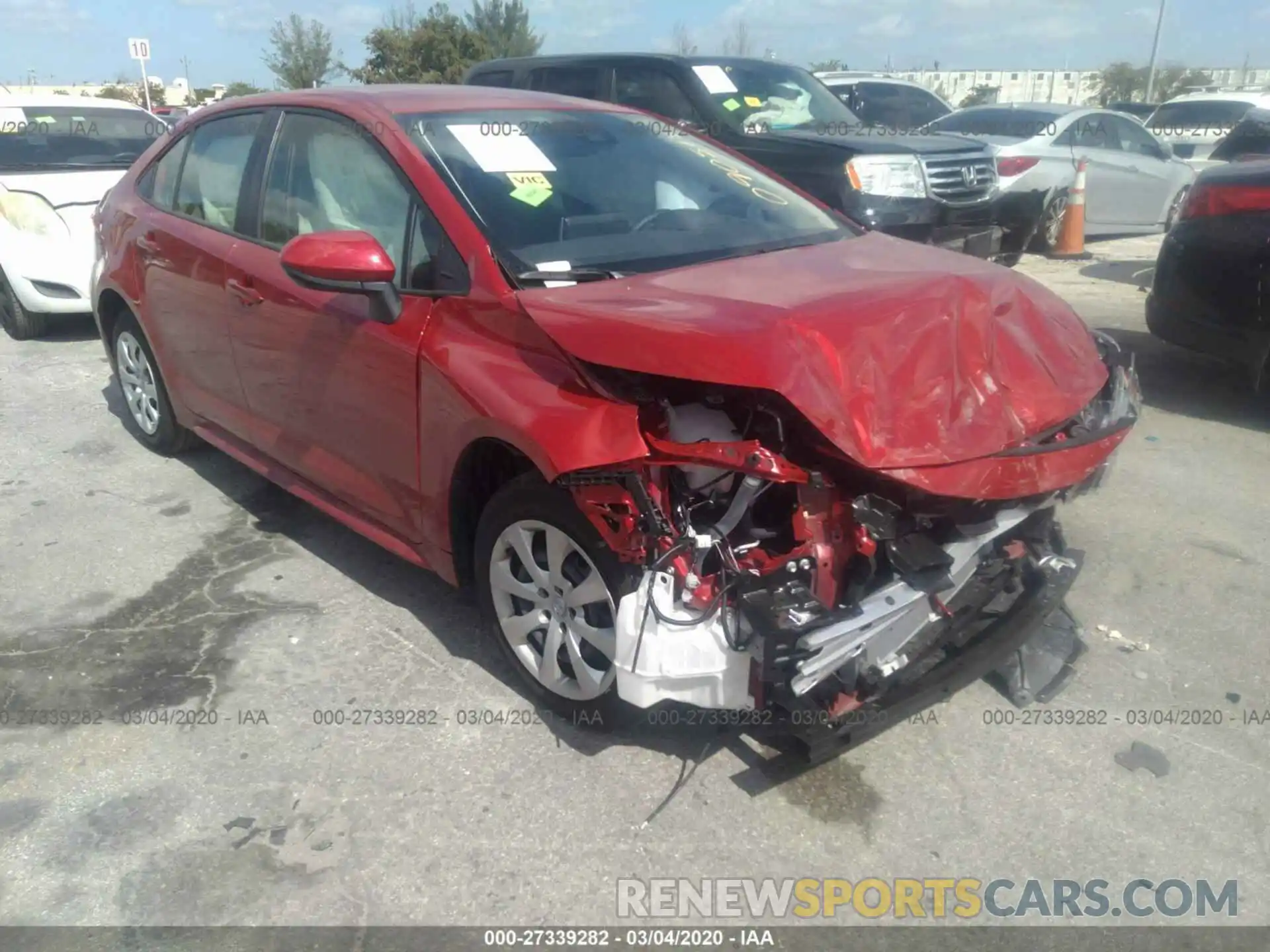 1 Photograph of a damaged car JTDEPRAEXLJ090515 TOYOTA COROLLA 2020