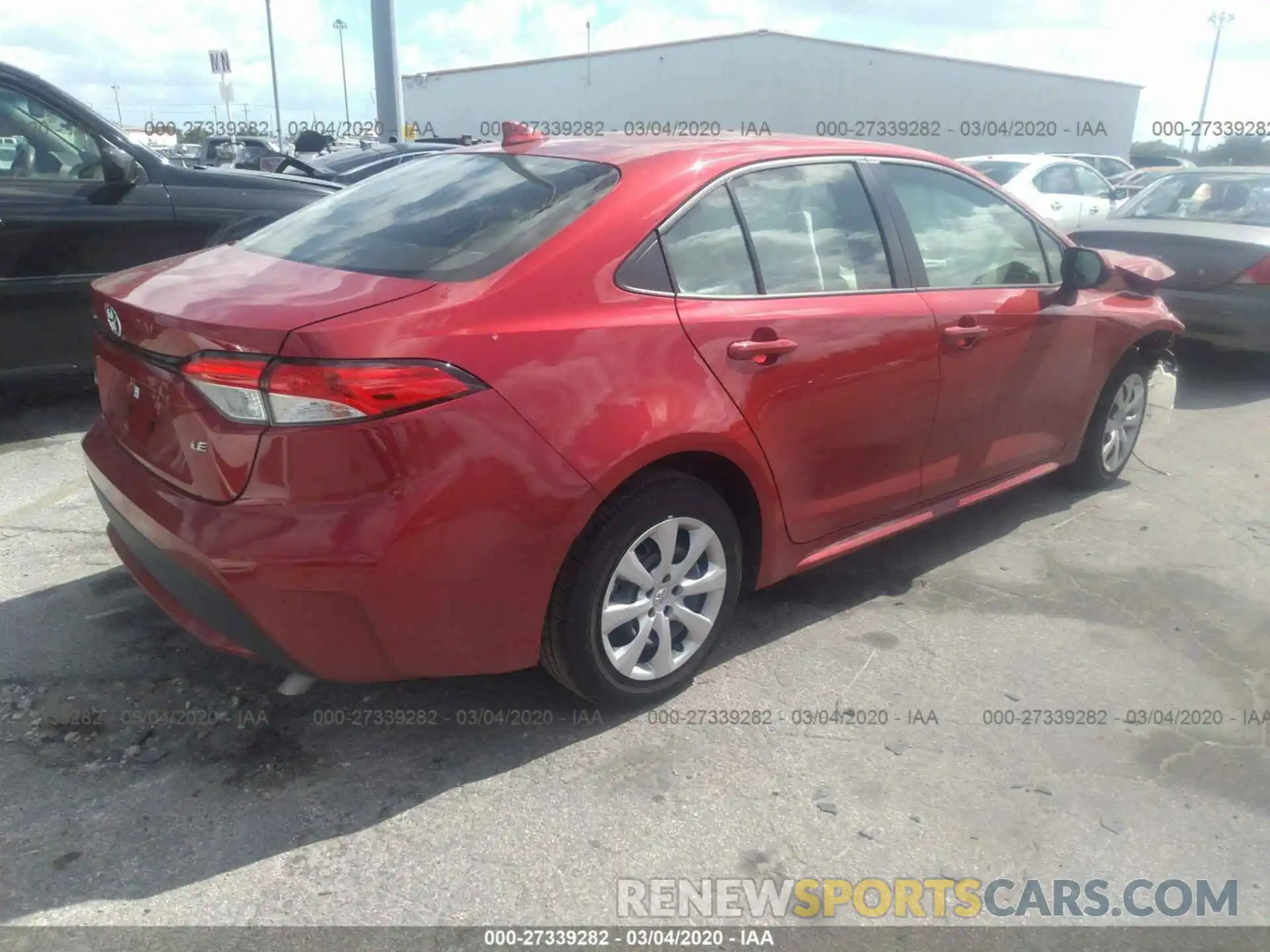 4 Photograph of a damaged car JTDEPRAEXLJ090515 TOYOTA COROLLA 2020