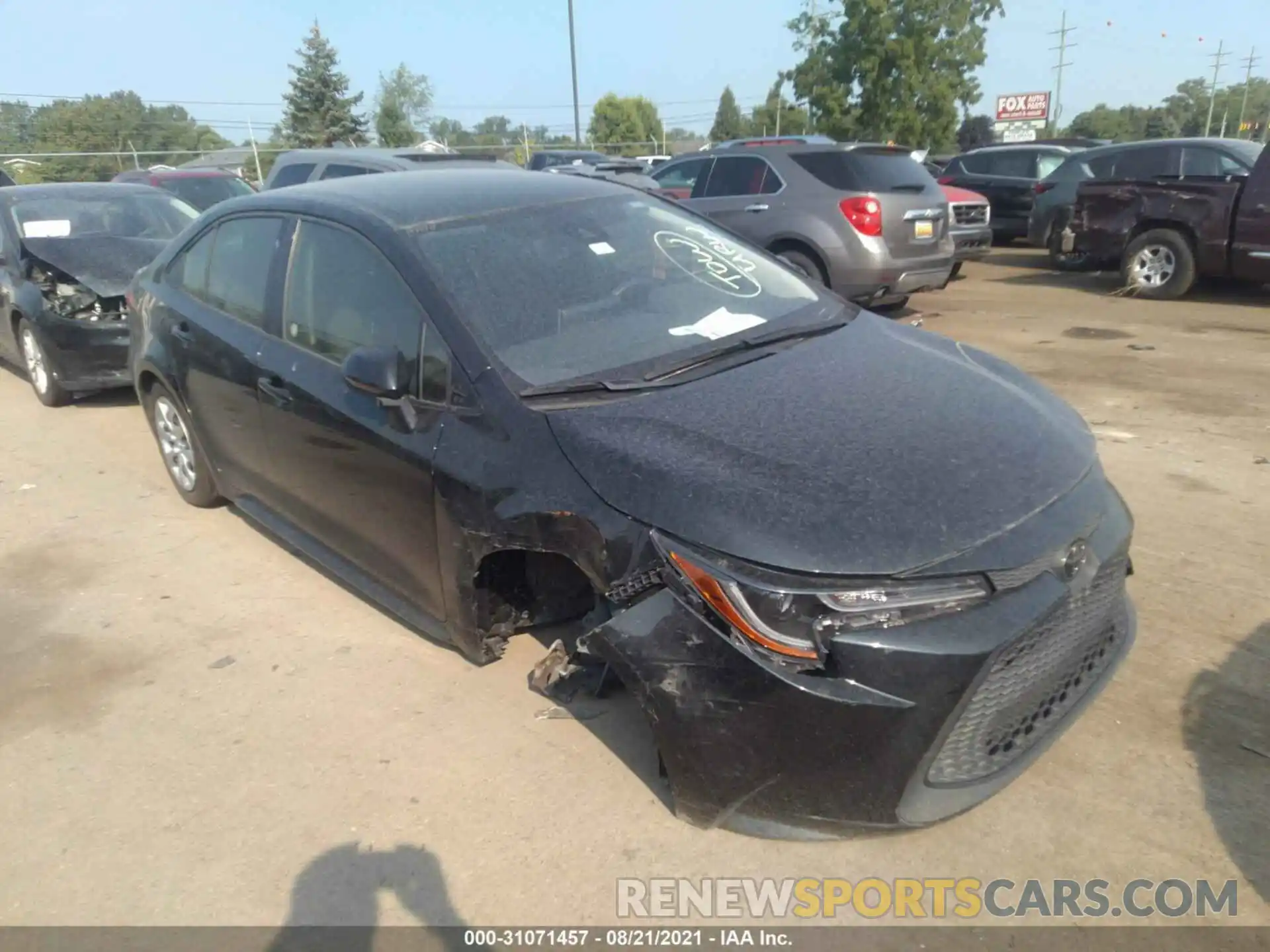 1 Photograph of a damaged car JTDEPRAEXLJ090756 TOYOTA COROLLA 2020