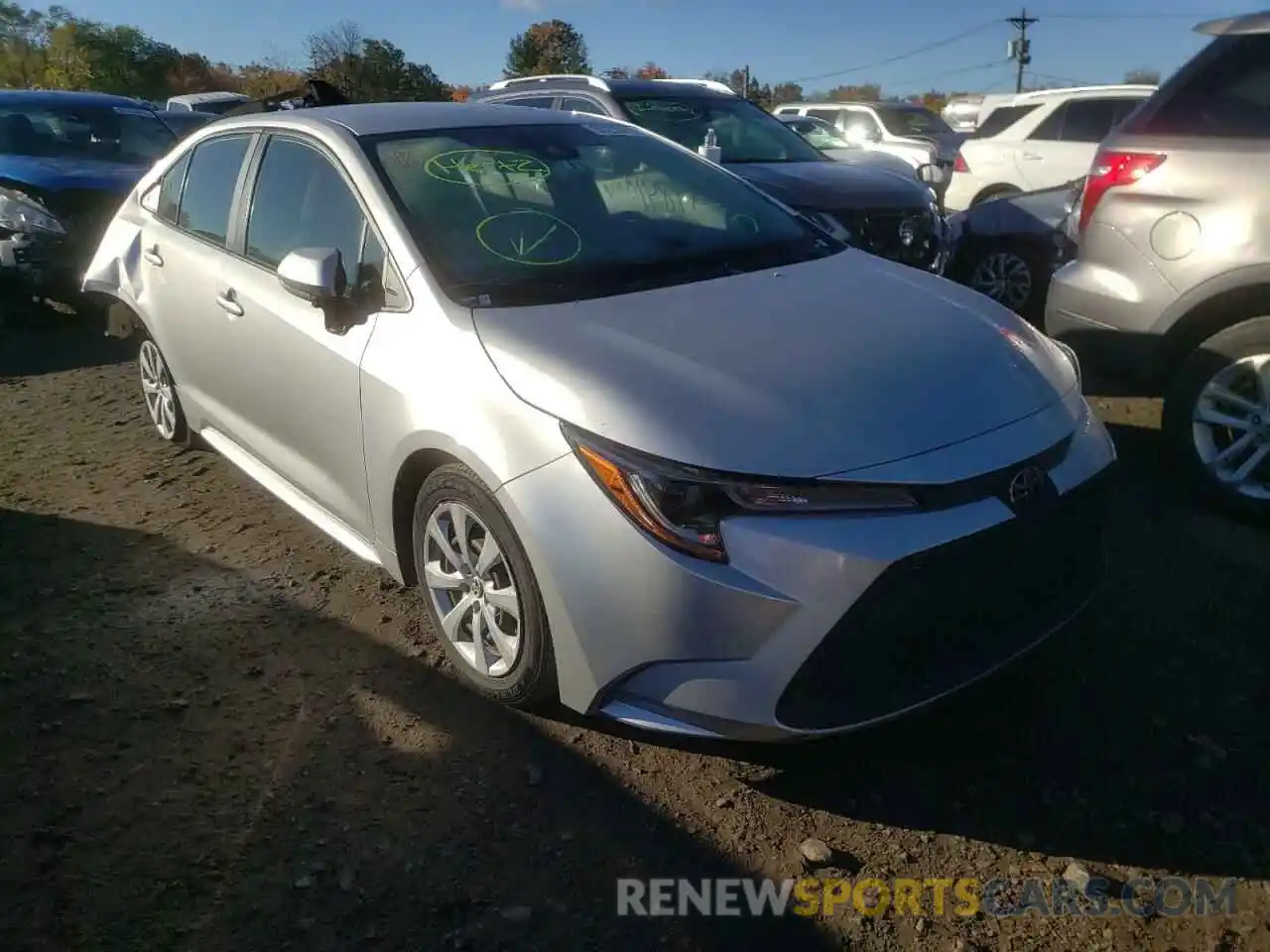 1 Photograph of a damaged car JTDEPRAEXLJ091812 TOYOTA COROLLA 2020