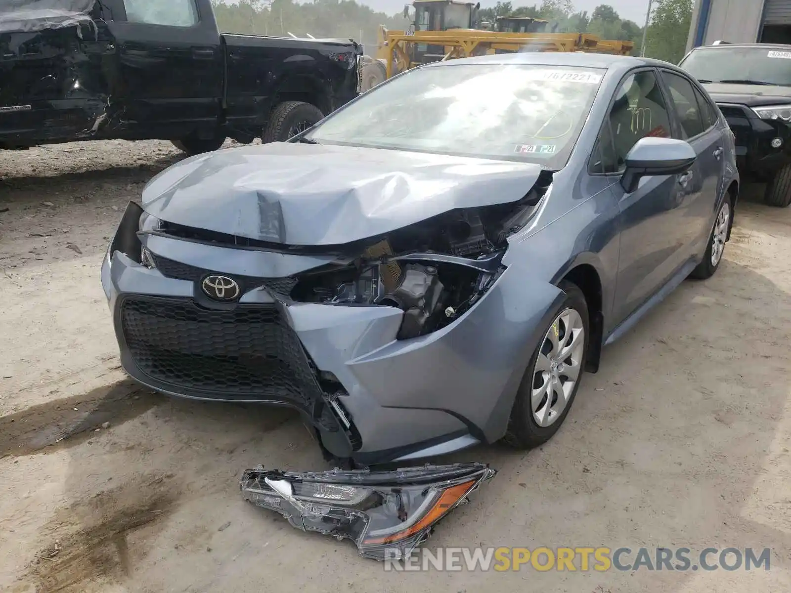 2 Photograph of a damaged car JTDEPRAEXLJ091972 TOYOTA COROLLA 2020