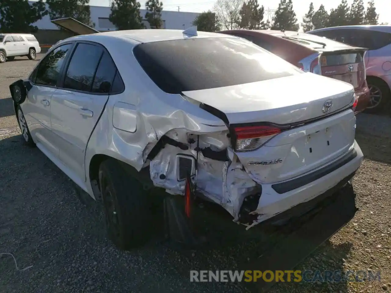 3 Photograph of a damaged car JTDEPRAEXLJ092412 TOYOTA COROLLA 2020