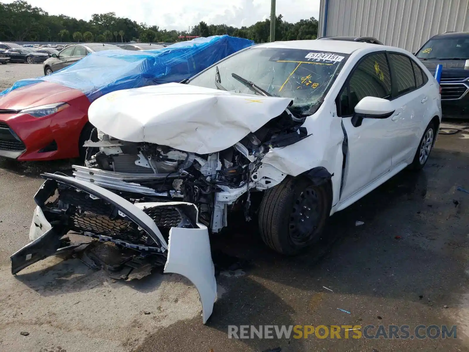 2 Photograph of a damaged car JTDEPRAEXLJ092510 TOYOTA COROLLA 2020