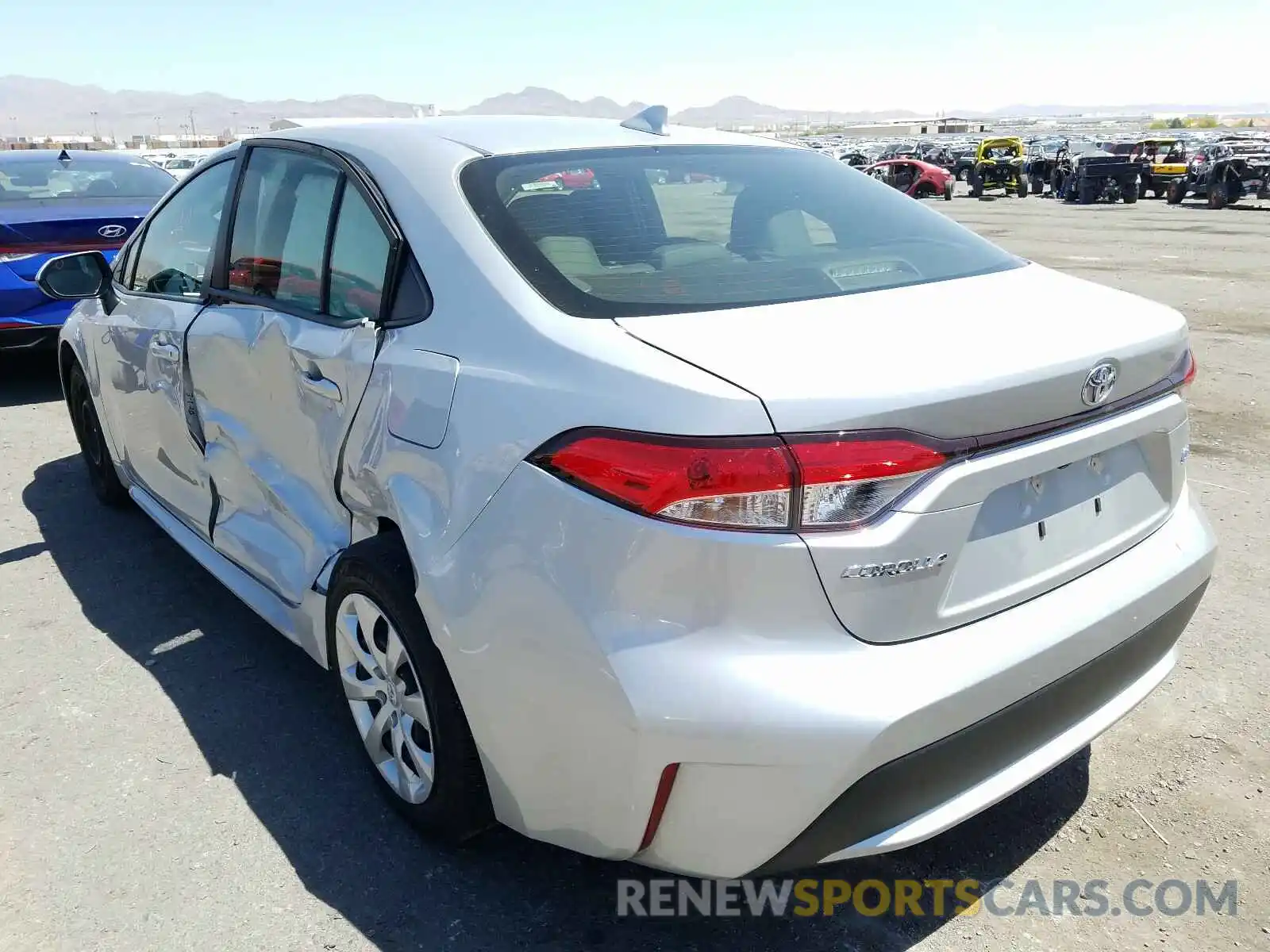 3 Photograph of a damaged car JTDEPRAEXLJ094533 TOYOTA COROLLA 2020