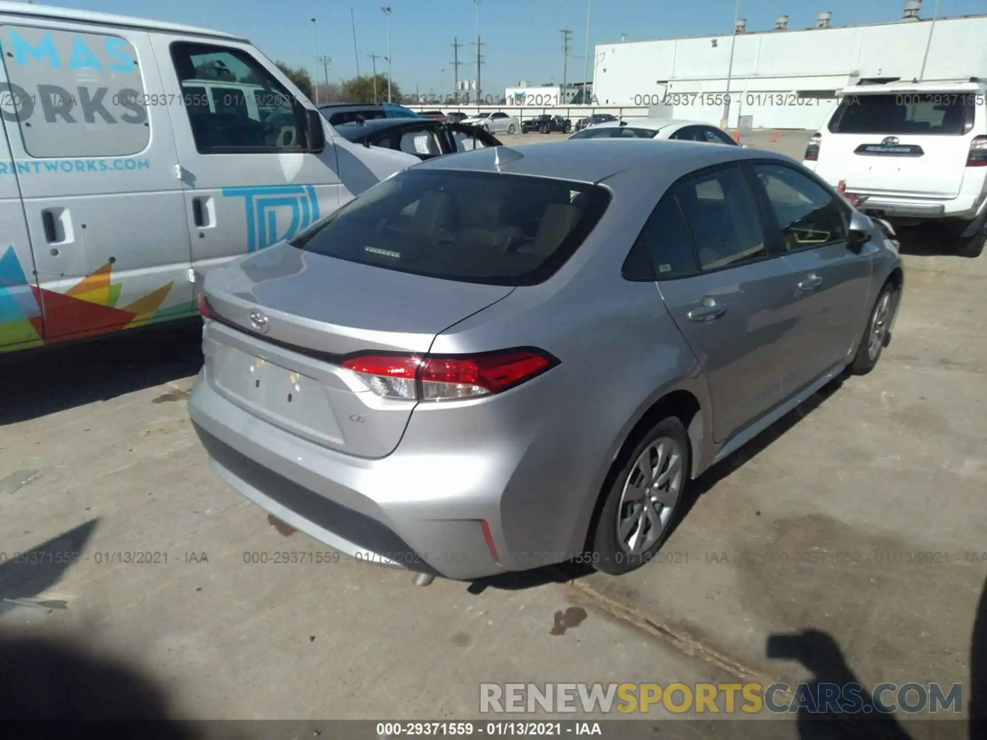 4 Photograph of a damaged car JTDEPRAEXLJ095830 TOYOTA COROLLA 2020