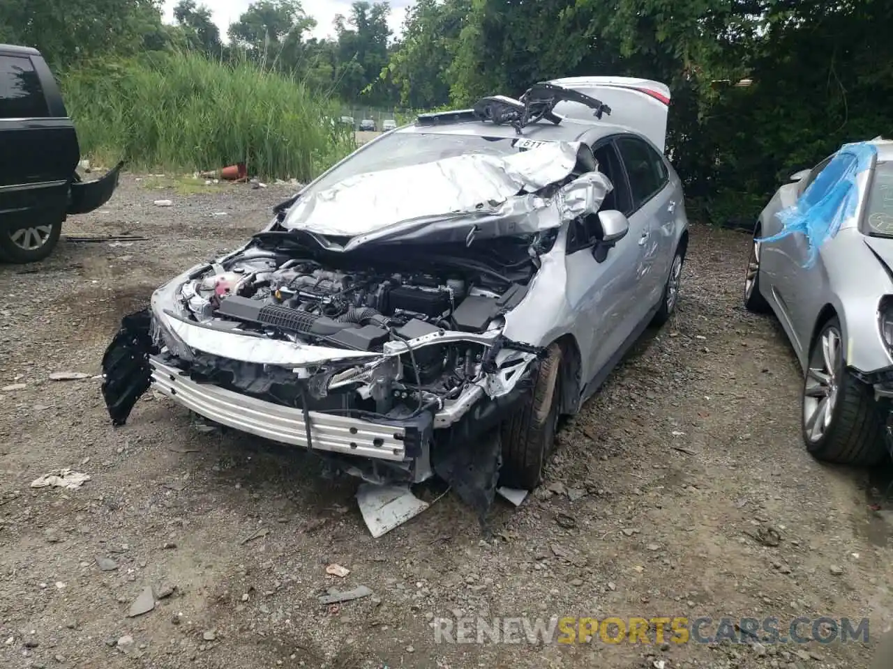 2 Photograph of a damaged car JTDEPRAEXLJ096069 TOYOTA COROLLA 2020