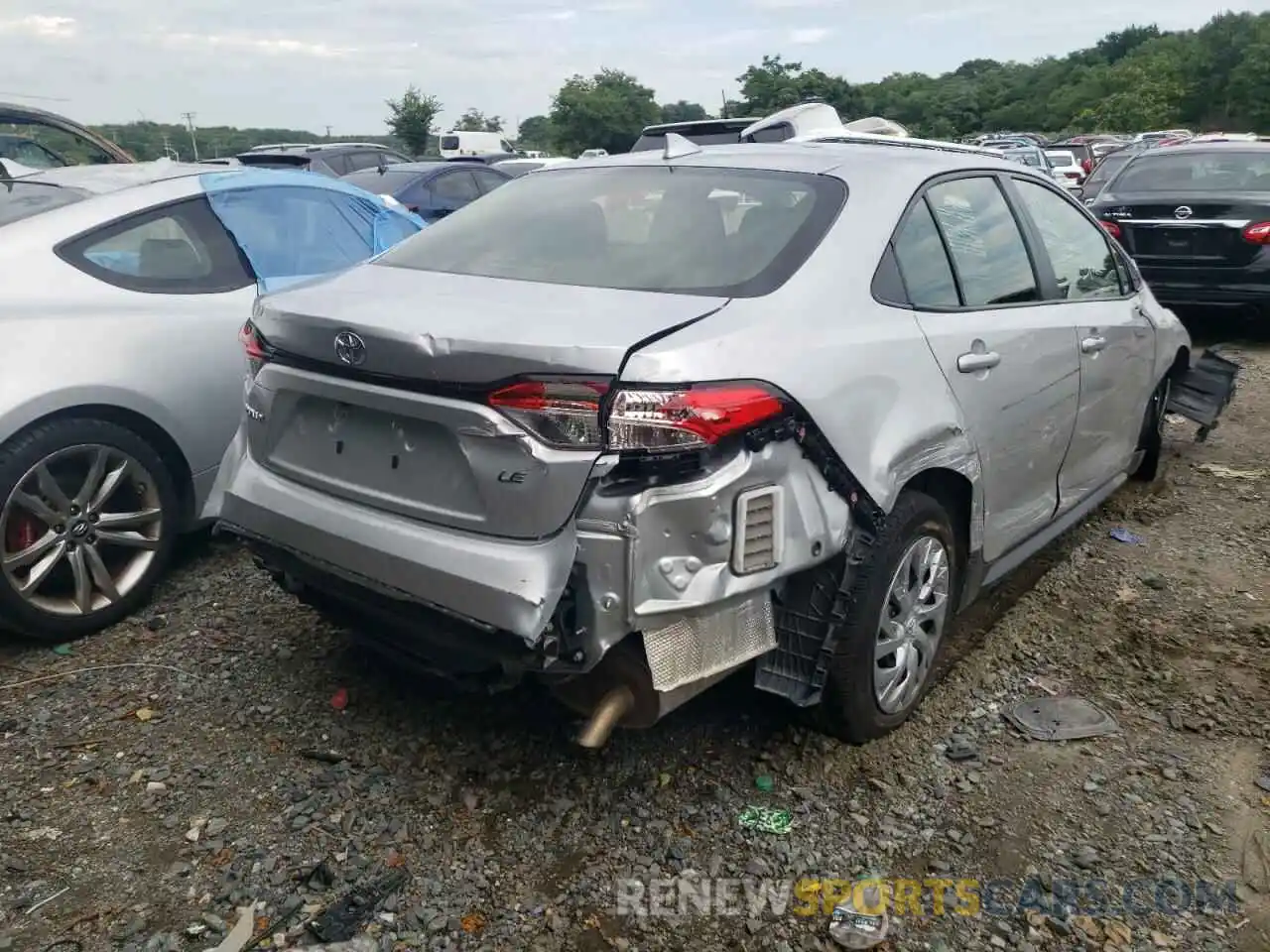 4 Photograph of a damaged car JTDEPRAEXLJ096069 TOYOTA COROLLA 2020