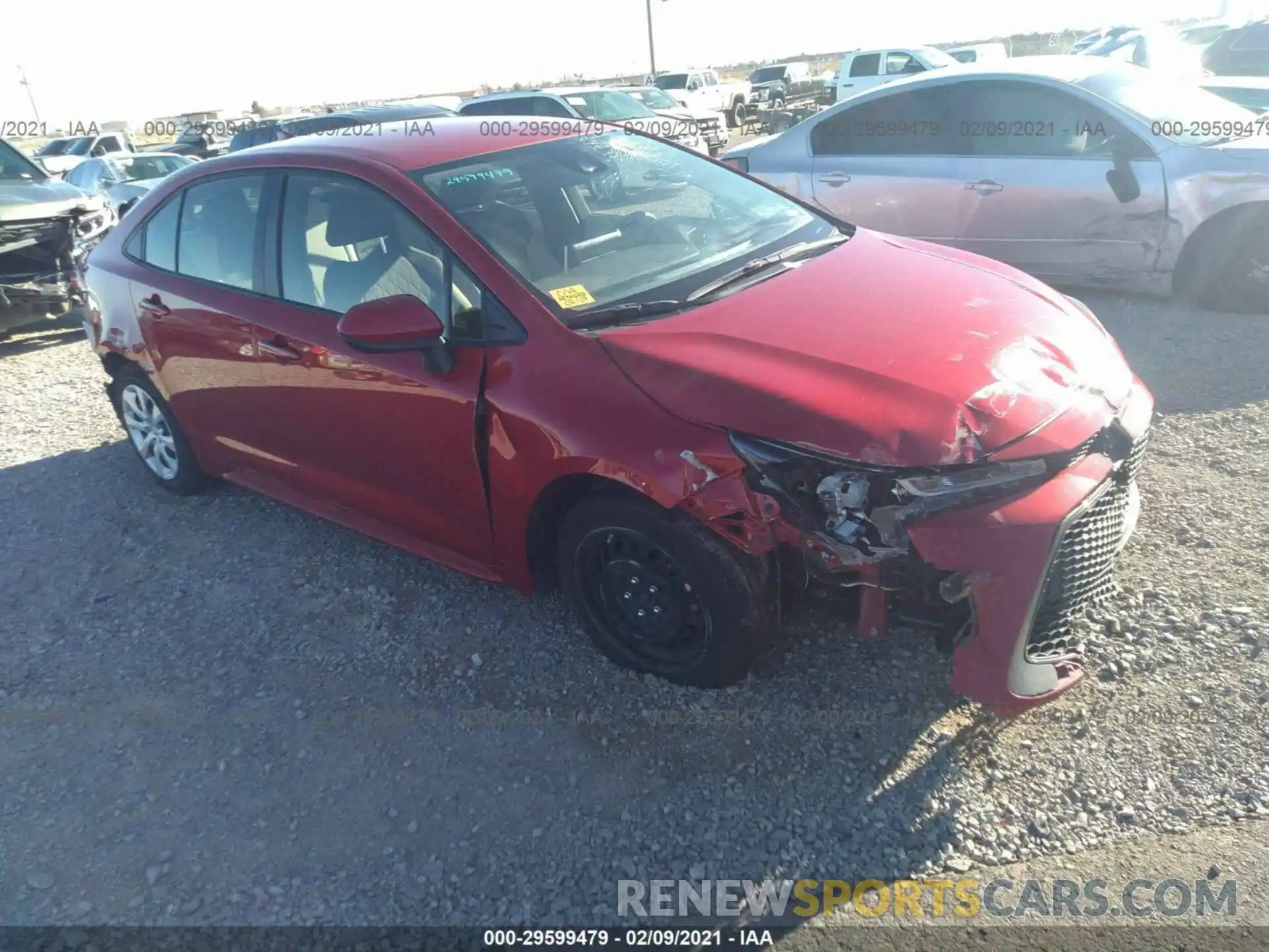 1 Photograph of a damaged car JTDEPRAEXLJ096699 TOYOTA COROLLA 2020