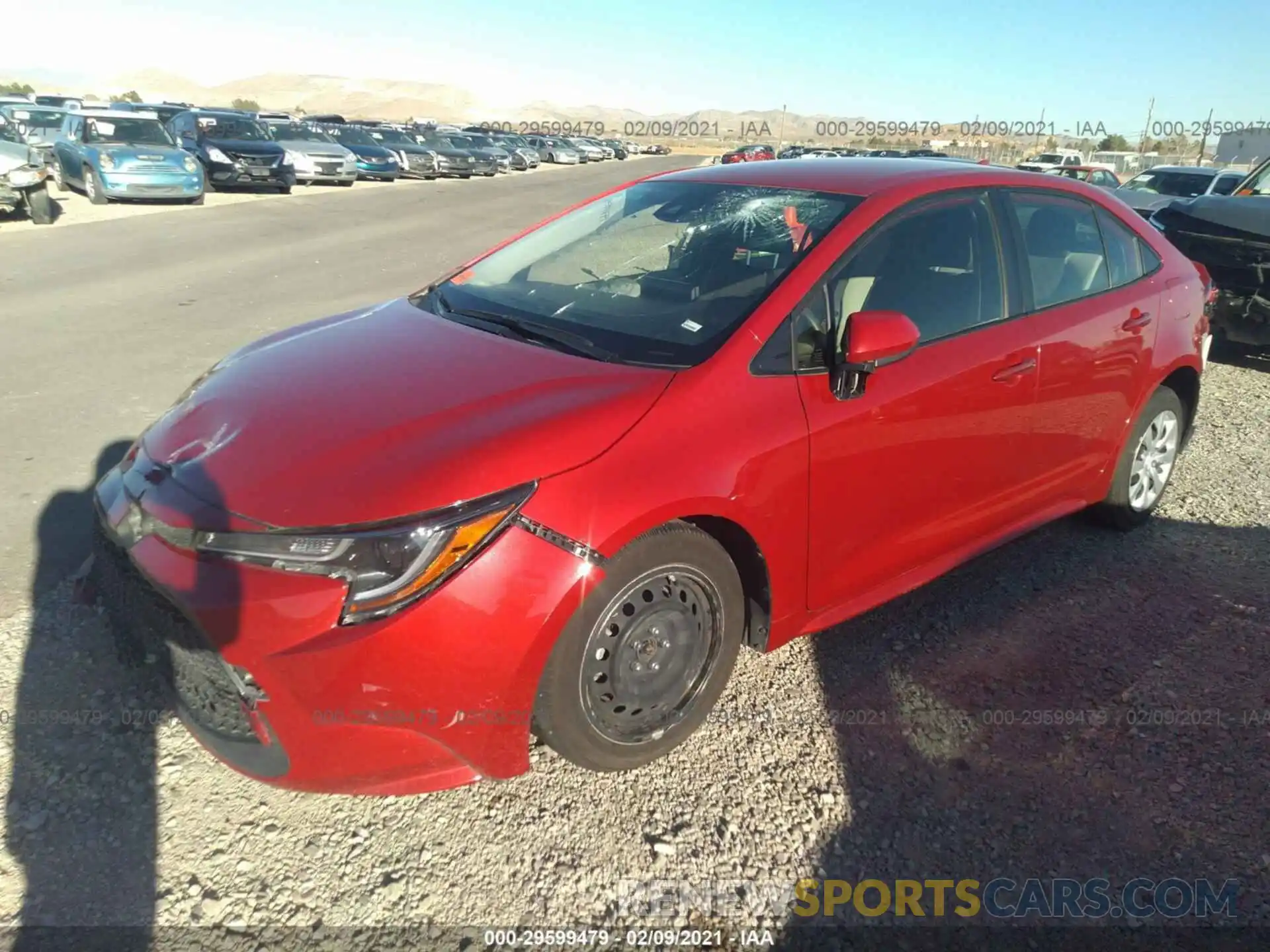 2 Photograph of a damaged car JTDEPRAEXLJ096699 TOYOTA COROLLA 2020