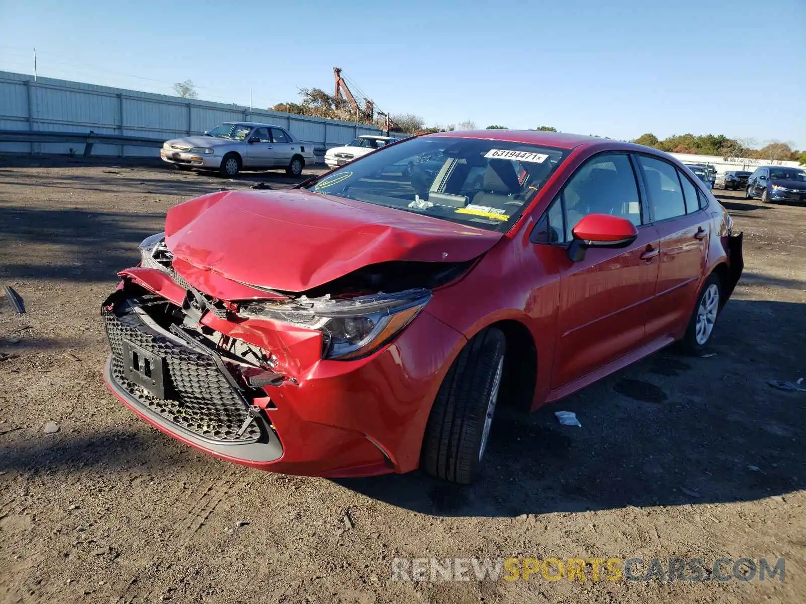 2 Photograph of a damaged car JTDEPRAEXLJ098775 TOYOTA COROLLA 2020