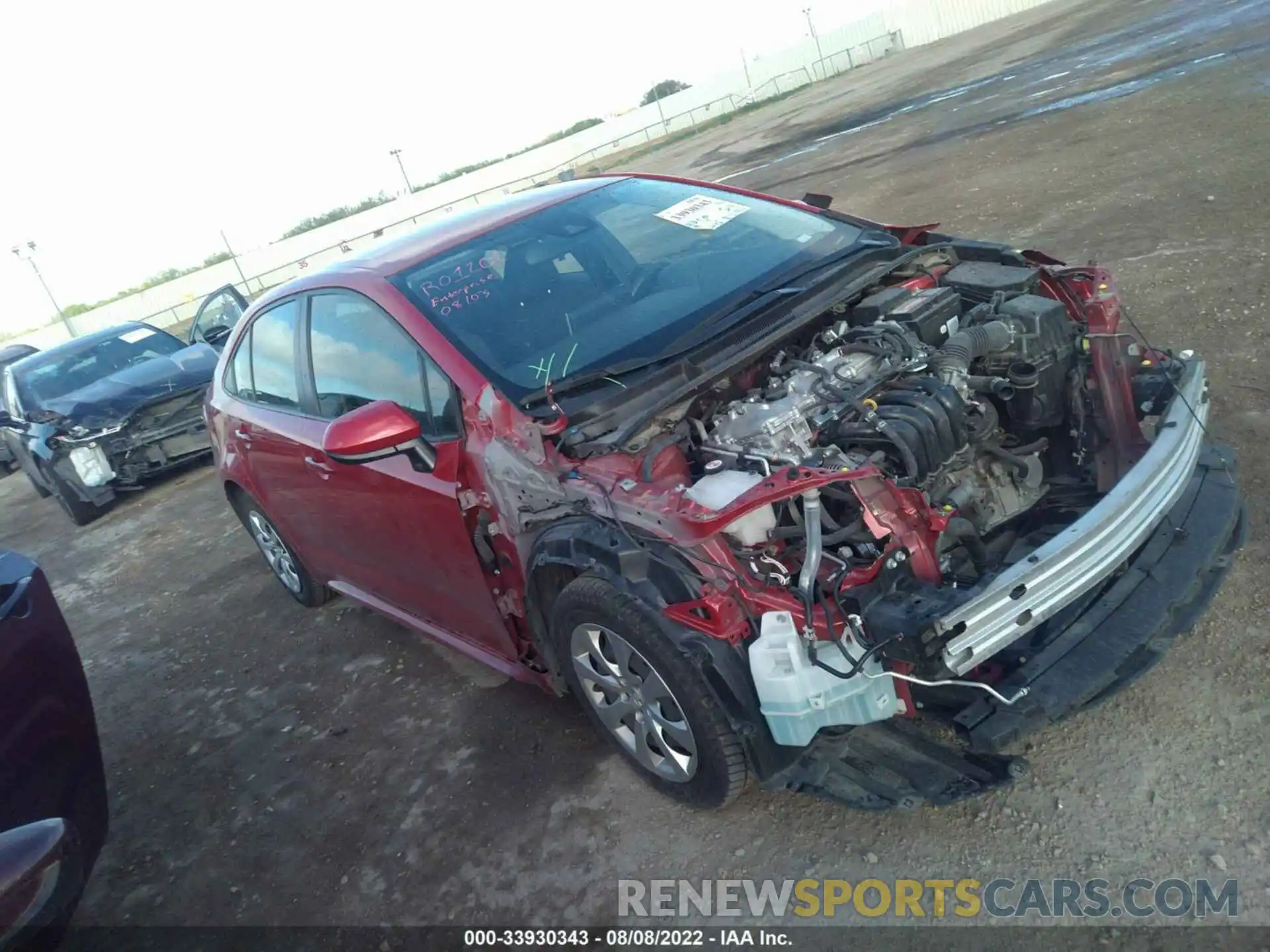 1 Photograph of a damaged car JTDEPRAEXLJ099005 TOYOTA COROLLA 2020