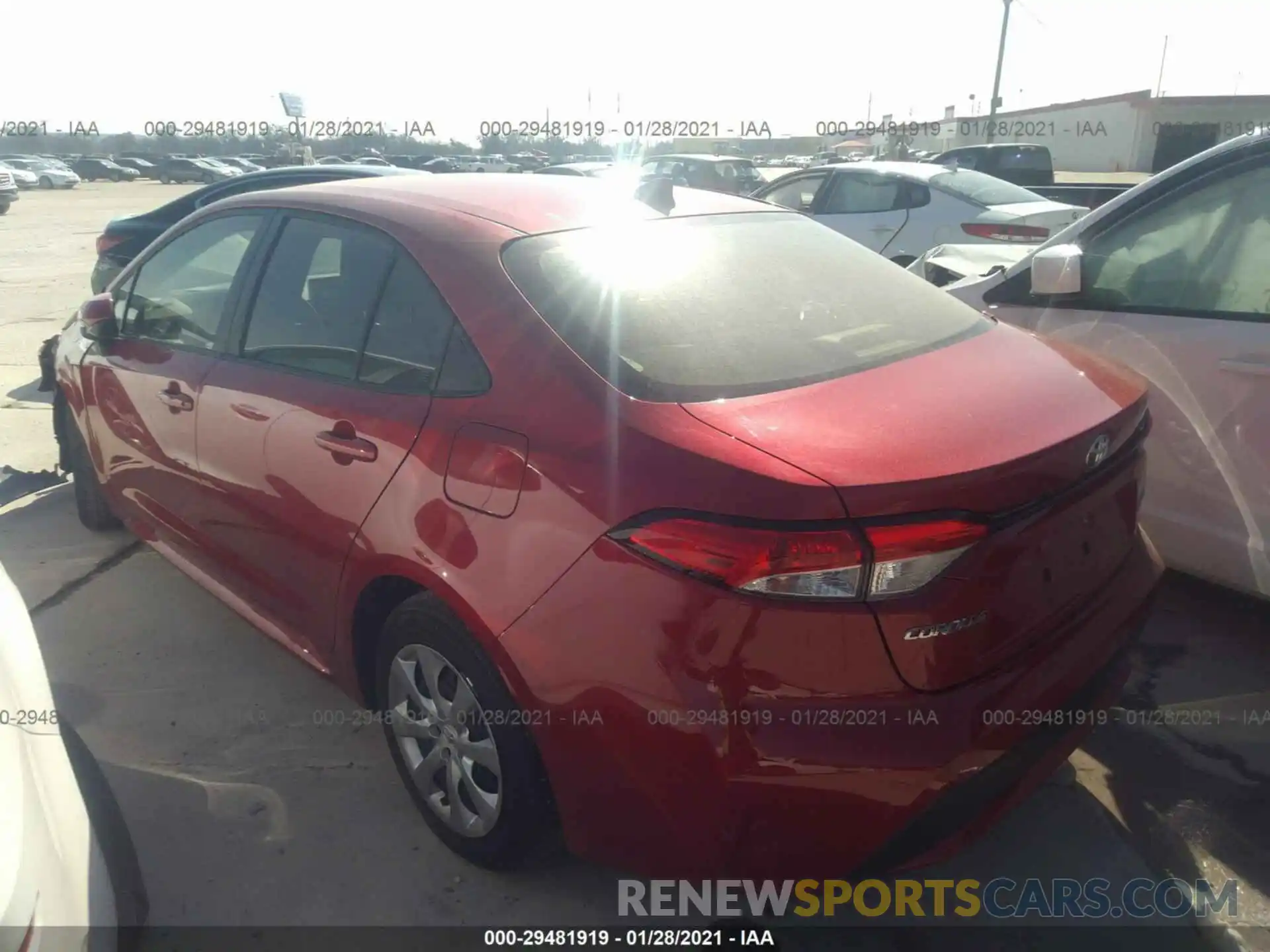 3 Photograph of a damaged car JTDEPRAEXLJ099988 TOYOTA COROLLA 2020