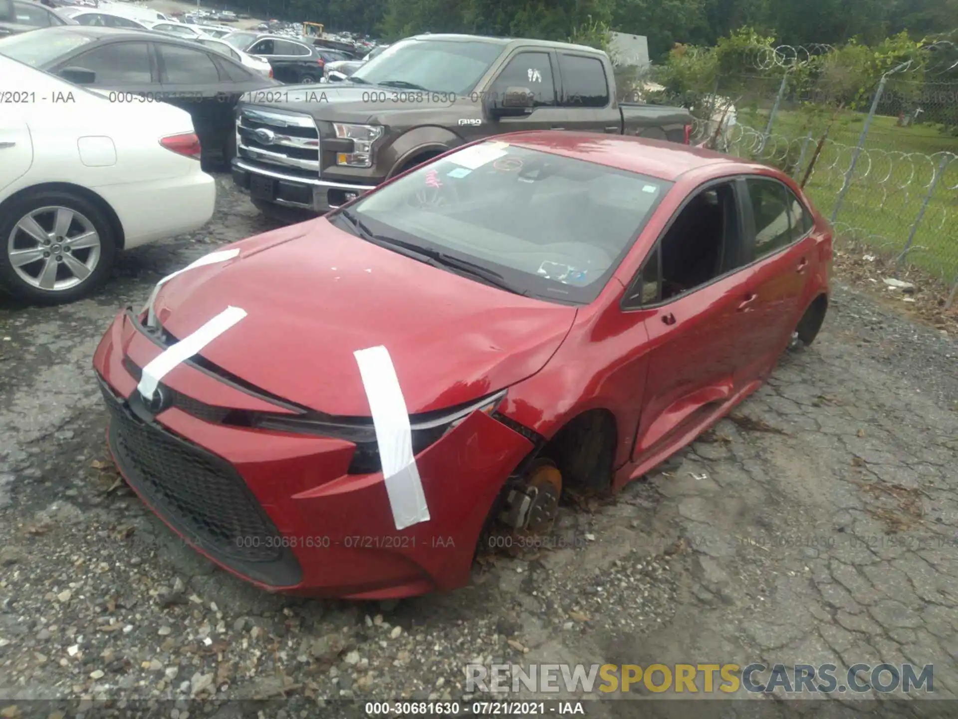 2 Photograph of a damaged car JTDEPRAEXLJ101349 TOYOTA COROLLA 2020