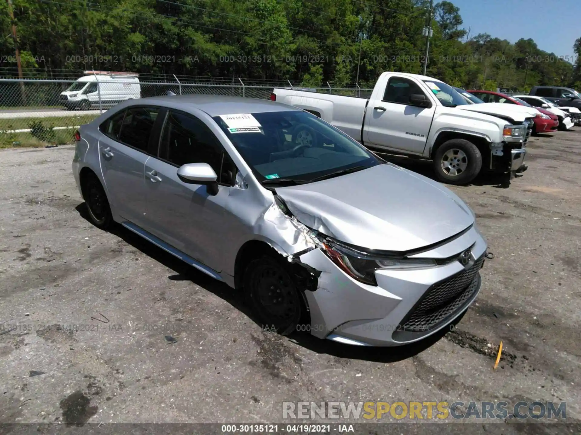 1 Photograph of a damaged car JTDEPRAEXLJ101495 TOYOTA COROLLA 2020