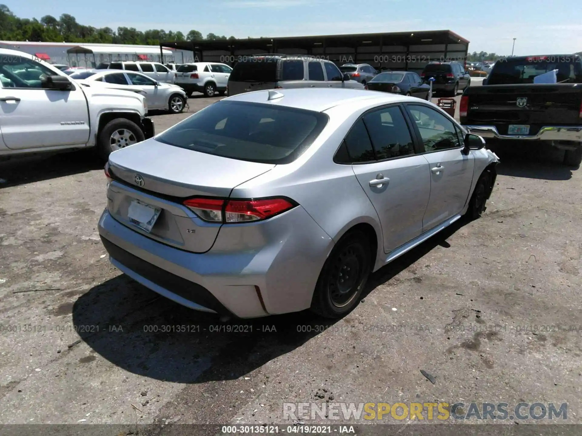 4 Photograph of a damaged car JTDEPRAEXLJ101495 TOYOTA COROLLA 2020