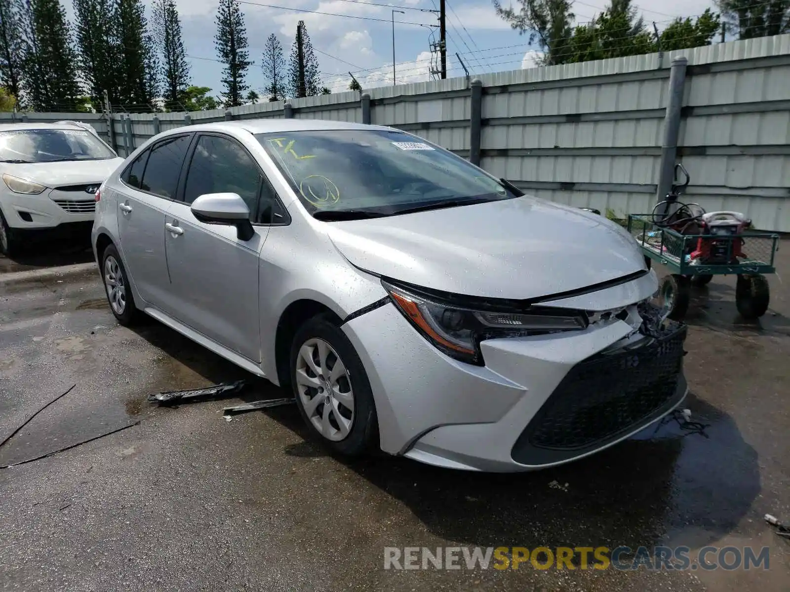 1 Photograph of a damaged car JTDEPRAEXLJ103280 TOYOTA COROLLA 2020