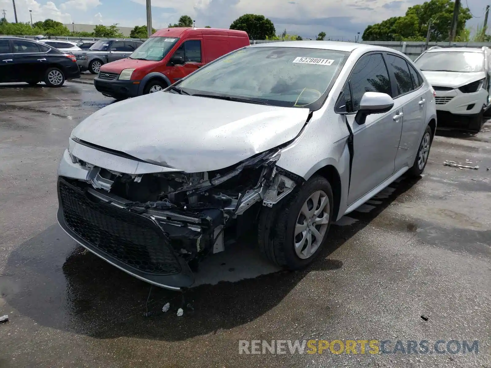 2 Photograph of a damaged car JTDEPRAEXLJ103280 TOYOTA COROLLA 2020