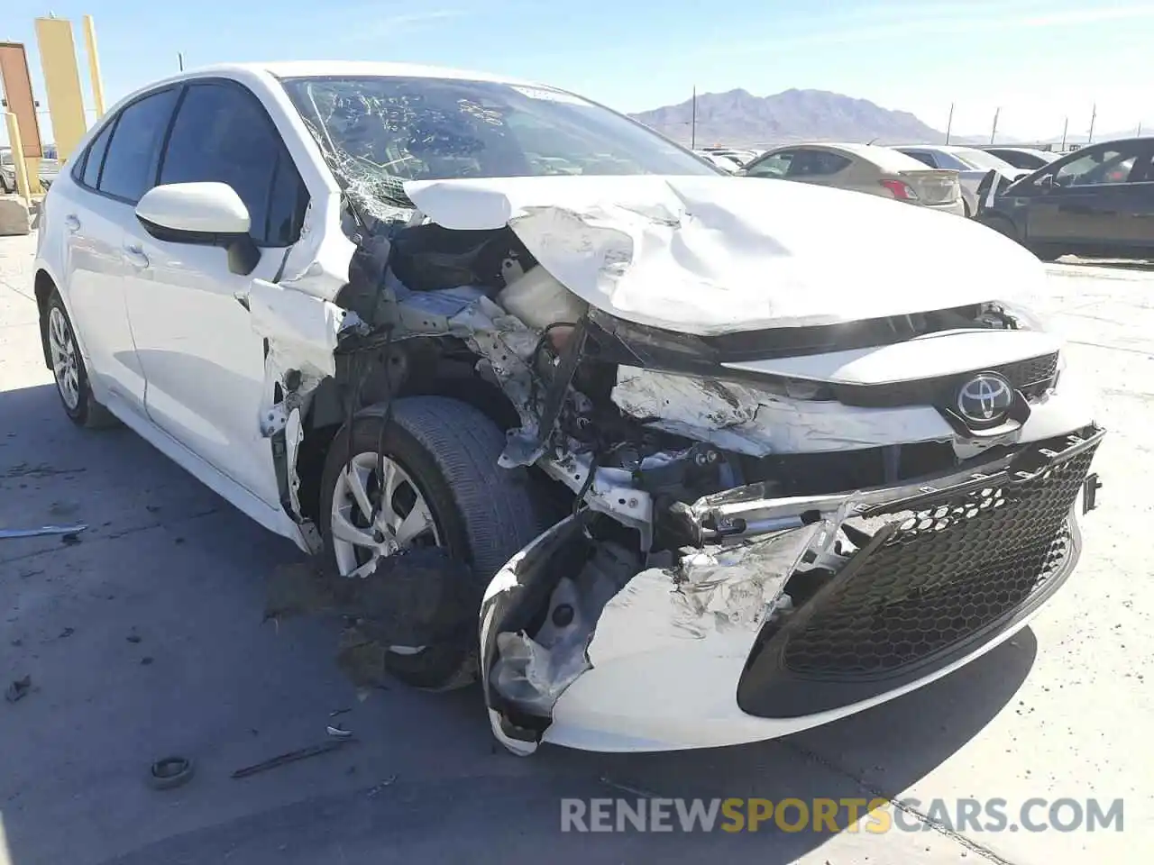 1 Photograph of a damaged car JTDEPRAEXLJ105417 TOYOTA COROLLA 2020