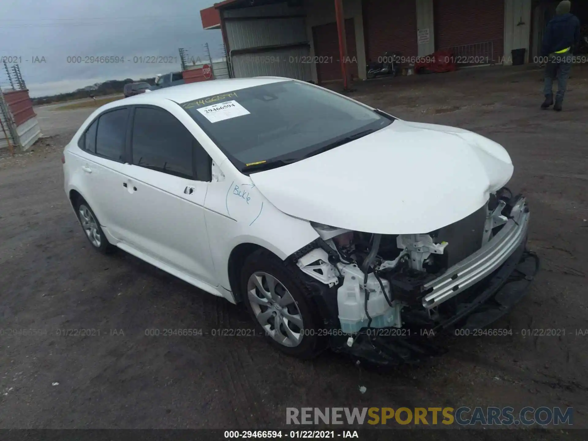 1 Photograph of a damaged car JTDEPRAEXLJ105837 TOYOTA COROLLA 2020