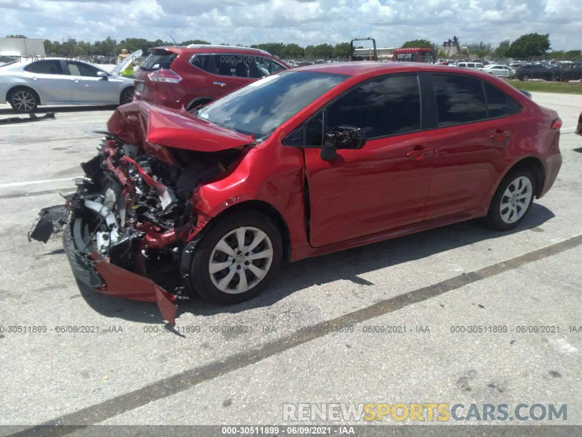 2 Photograph of a damaged car JTDEPRAEXLJ106177 TOYOTA COROLLA 2020