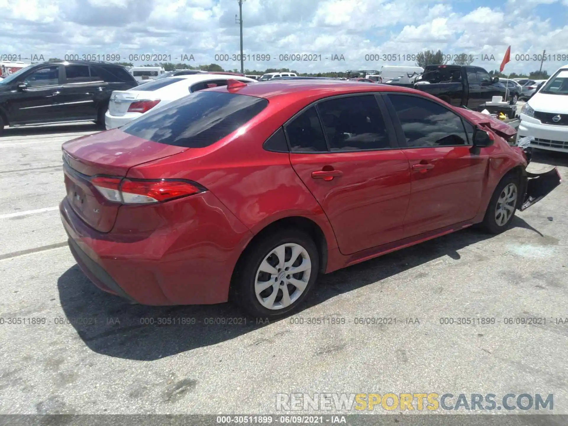 4 Photograph of a damaged car JTDEPRAEXLJ106177 TOYOTA COROLLA 2020