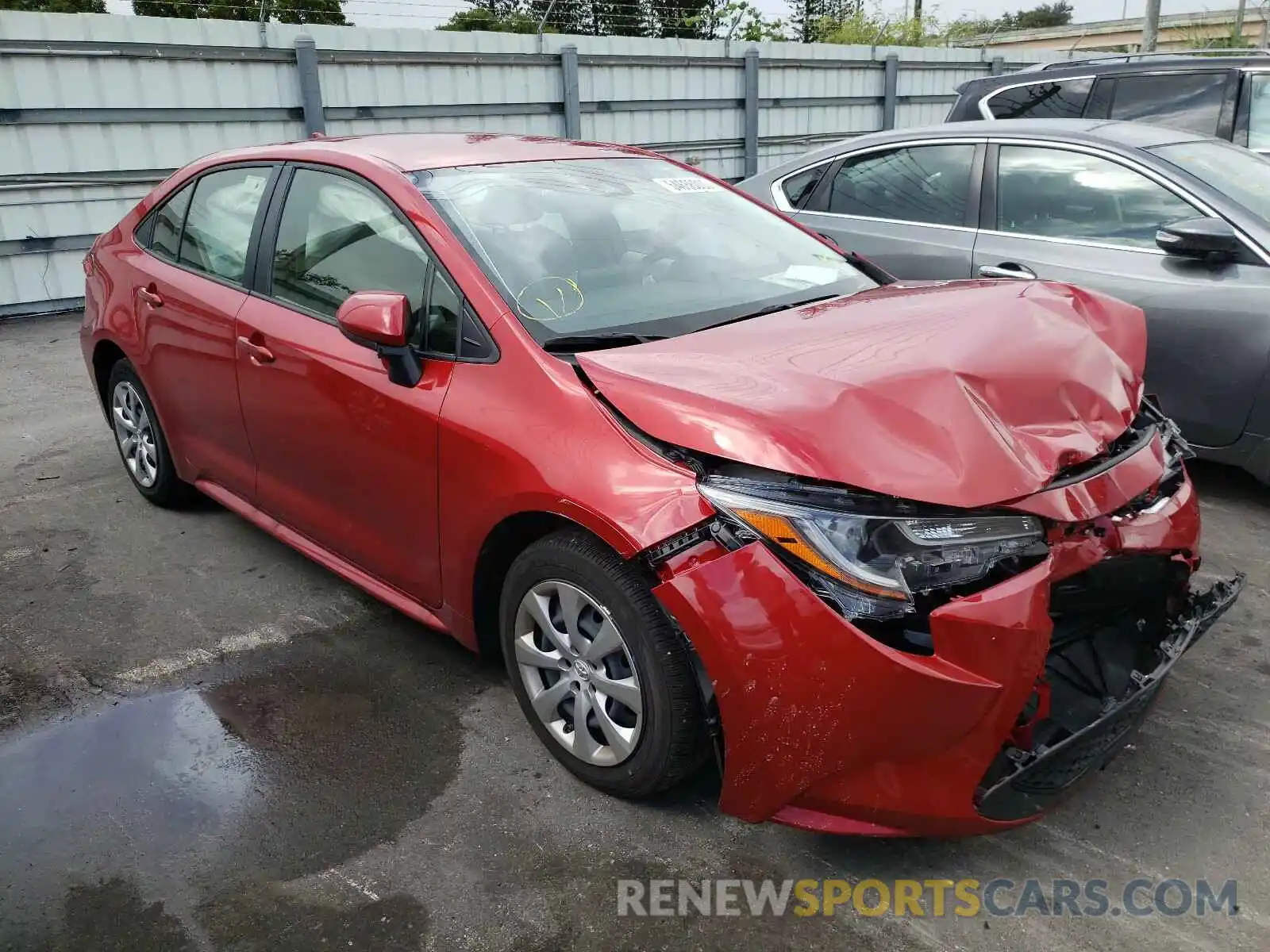 1 Photograph of a damaged car JTDEPRAEXLJ106227 TOYOTA COROLLA 2020