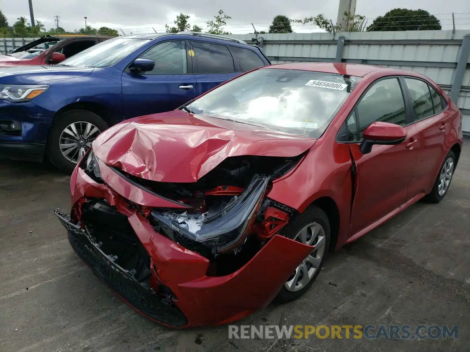 2 Photograph of a damaged car JTDEPRAEXLJ106227 TOYOTA COROLLA 2020