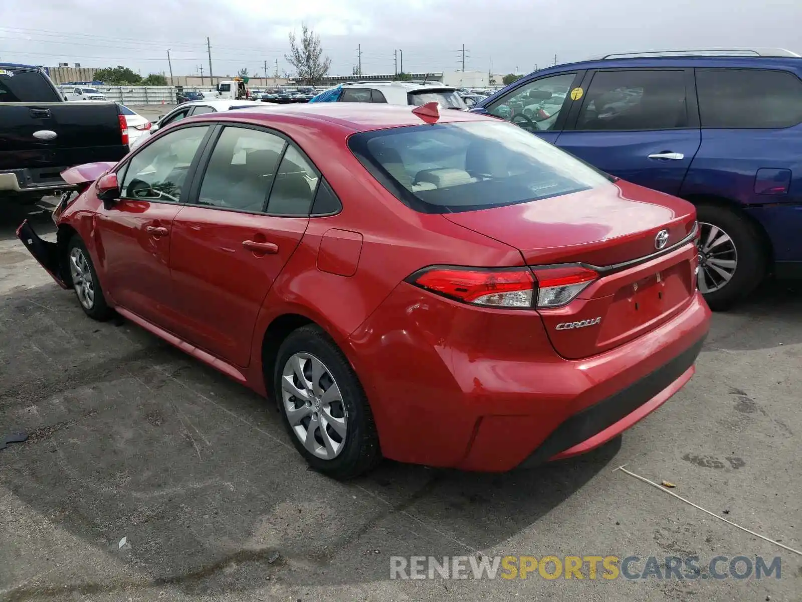 3 Photograph of a damaged car JTDEPRAEXLJ106227 TOYOTA COROLLA 2020