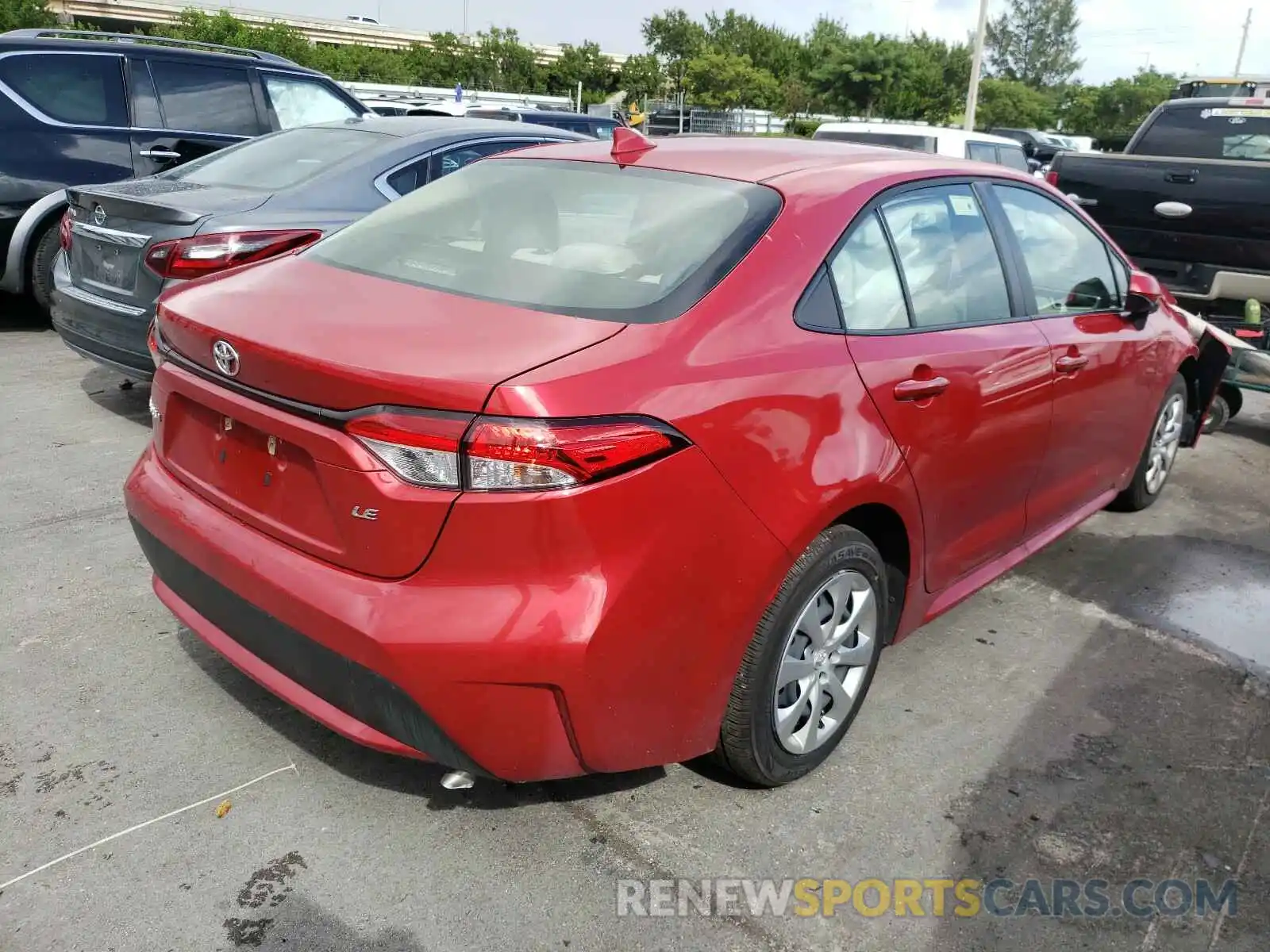 4 Photograph of a damaged car JTDEPRAEXLJ106227 TOYOTA COROLLA 2020