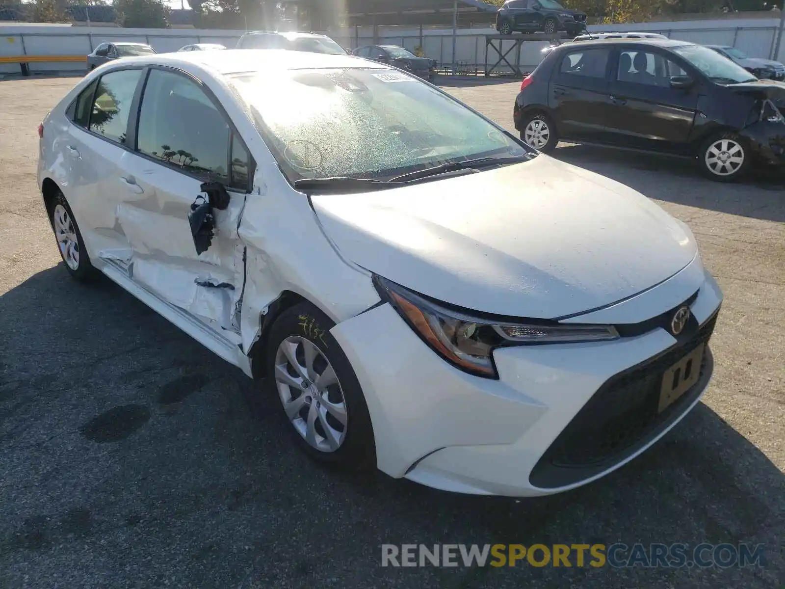 1 Photograph of a damaged car JTDEPRAEXLJ107202 TOYOTA COROLLA 2020