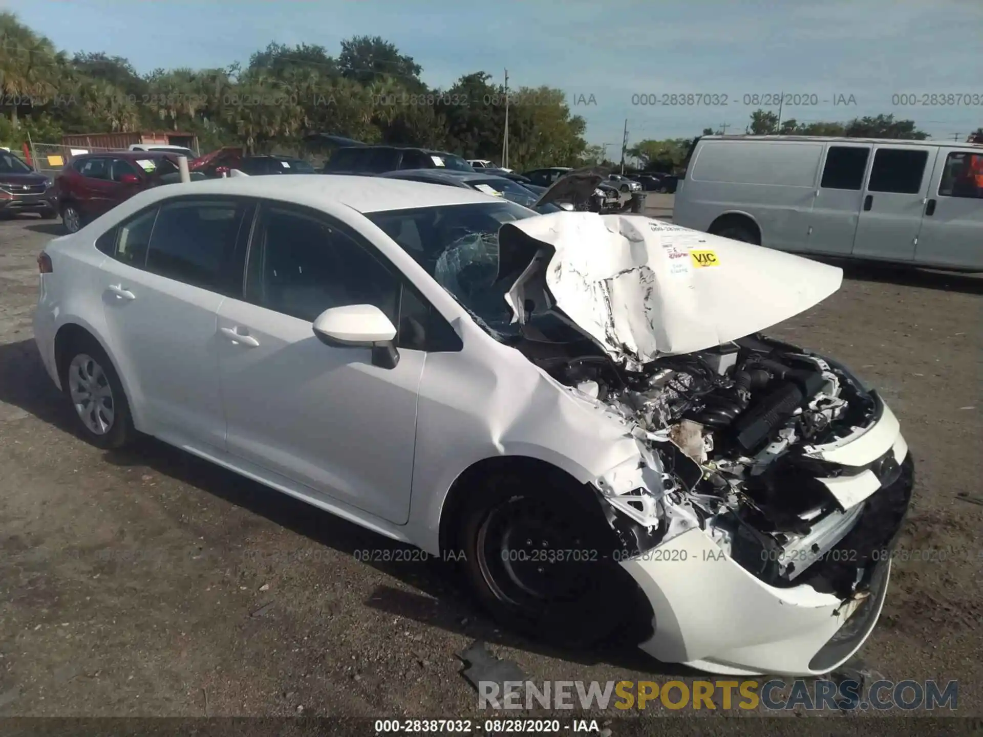 1 Photograph of a damaged car JTDEPRAEXLJ107233 TOYOTA COROLLA 2020