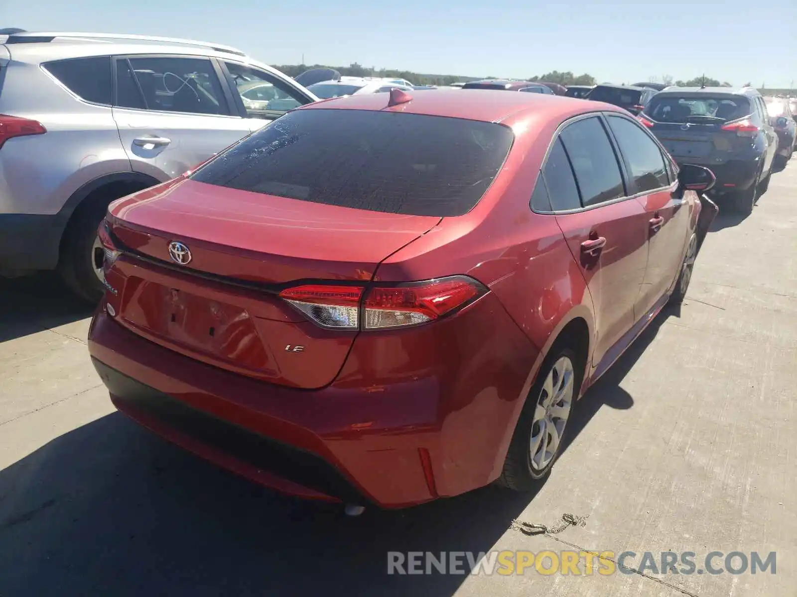 4 Photograph of a damaged car JTDEPRAEXLJ107409 TOYOTA COROLLA 2020