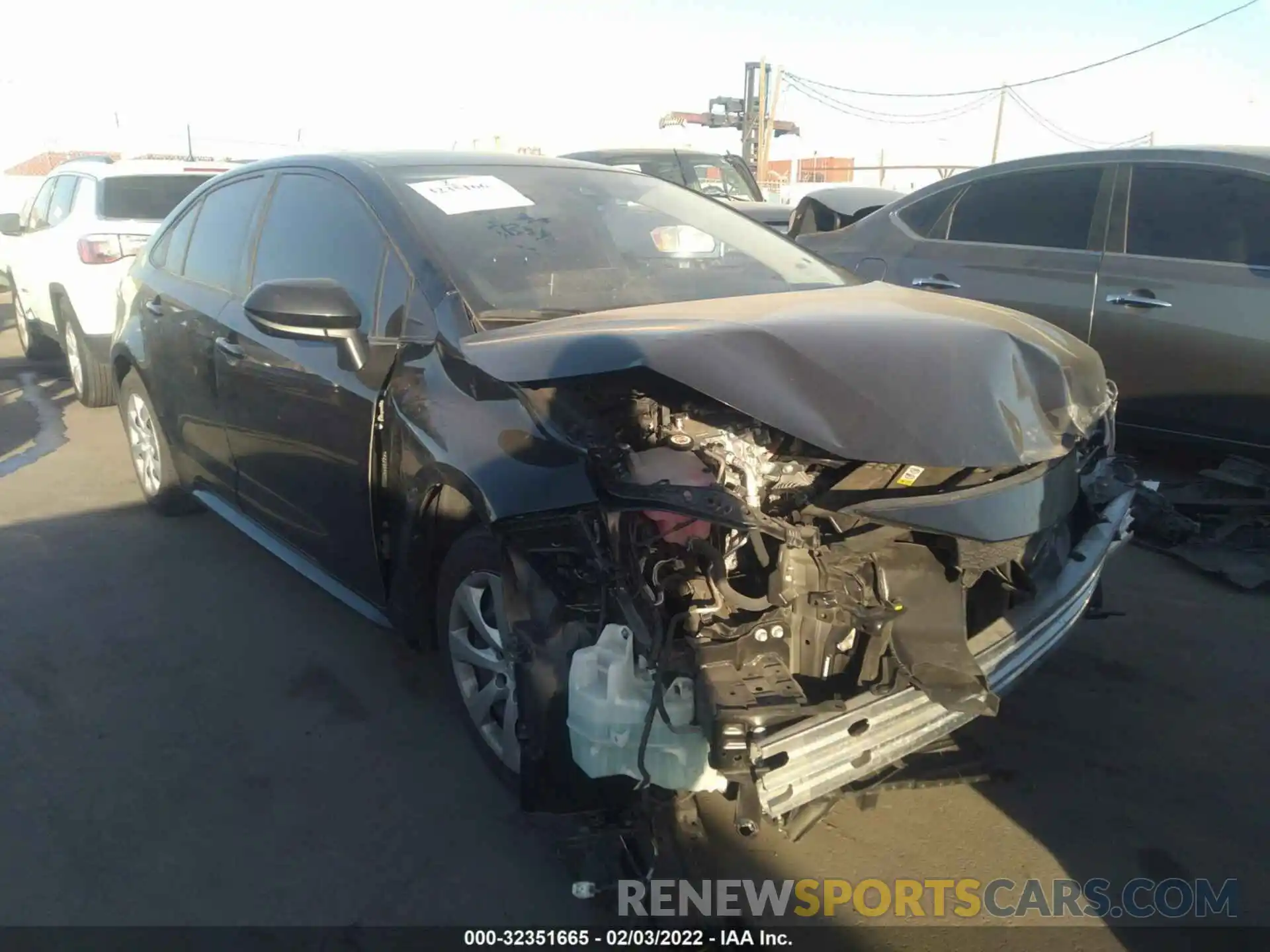 1 Photograph of a damaged car JTDEPRAEXLJ108107 TOYOTA COROLLA 2020