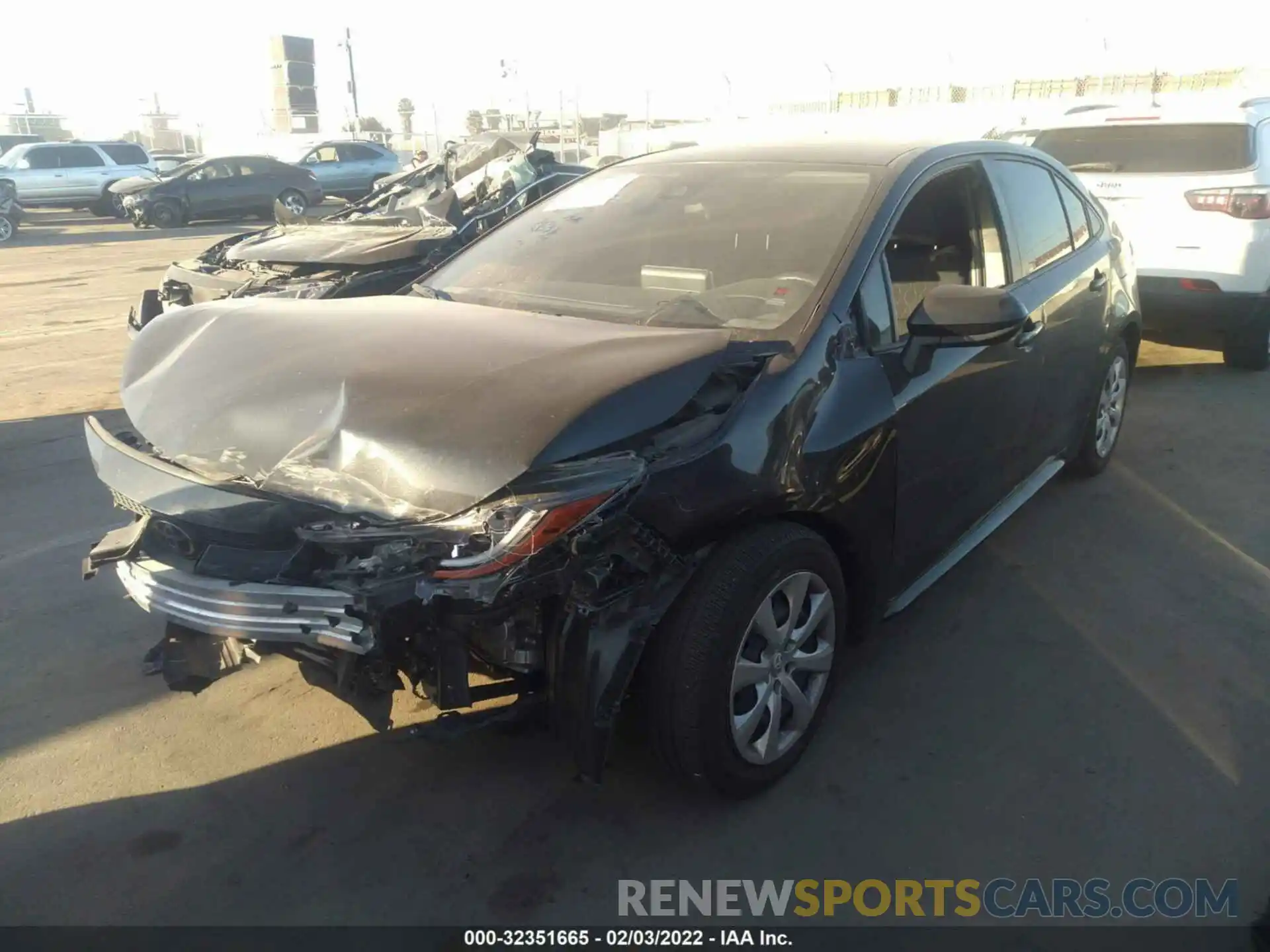 2 Photograph of a damaged car JTDEPRAEXLJ108107 TOYOTA COROLLA 2020