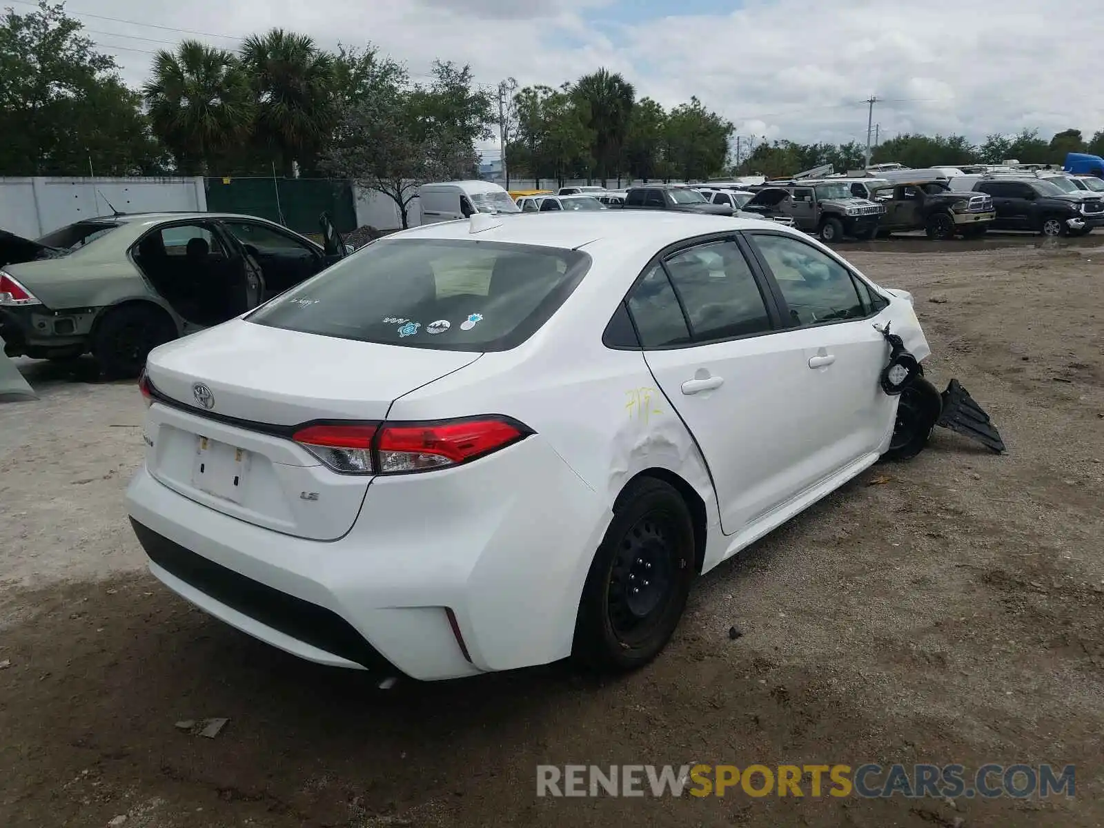 4 Photograph of a damaged car JTDEPRAEXLJ108950 TOYOTA COROLLA 2020