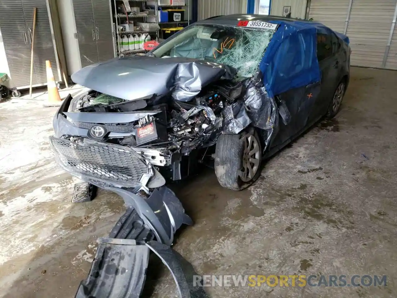 2 Photograph of a damaged car JTDEPRAEXLJ109208 TOYOTA COROLLA 2020