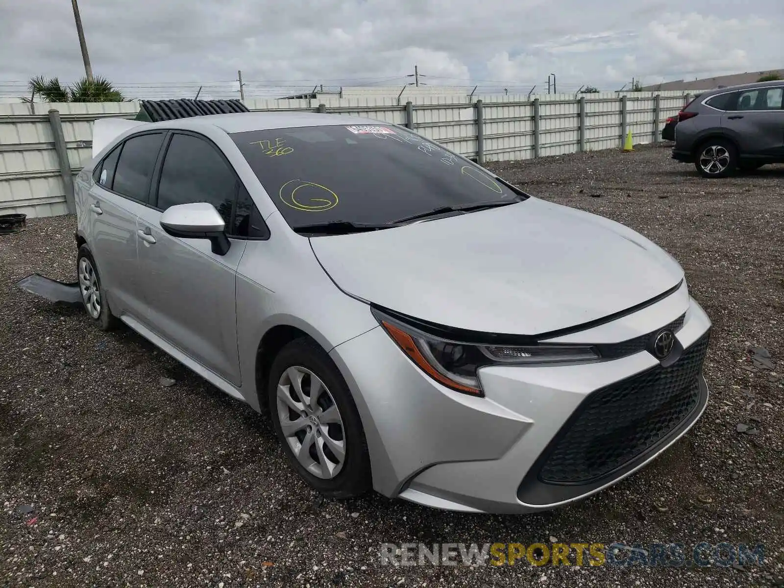 1 Photograph of a damaged car JTDEPRAEXLJ109726 TOYOTA COROLLA 2020