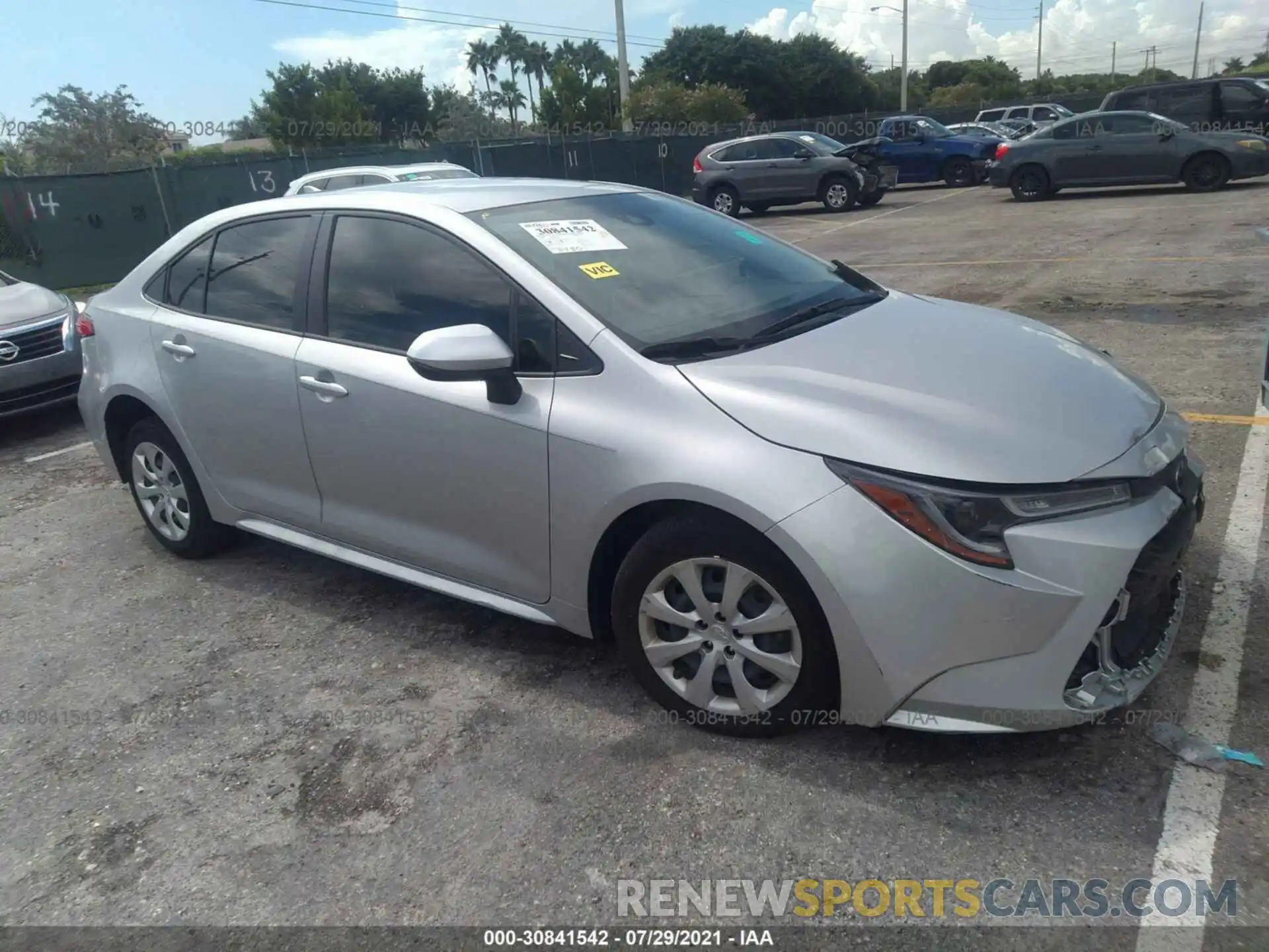 1 Photograph of a damaged car JTDEPRAEXLJ109791 TOYOTA COROLLA 2020