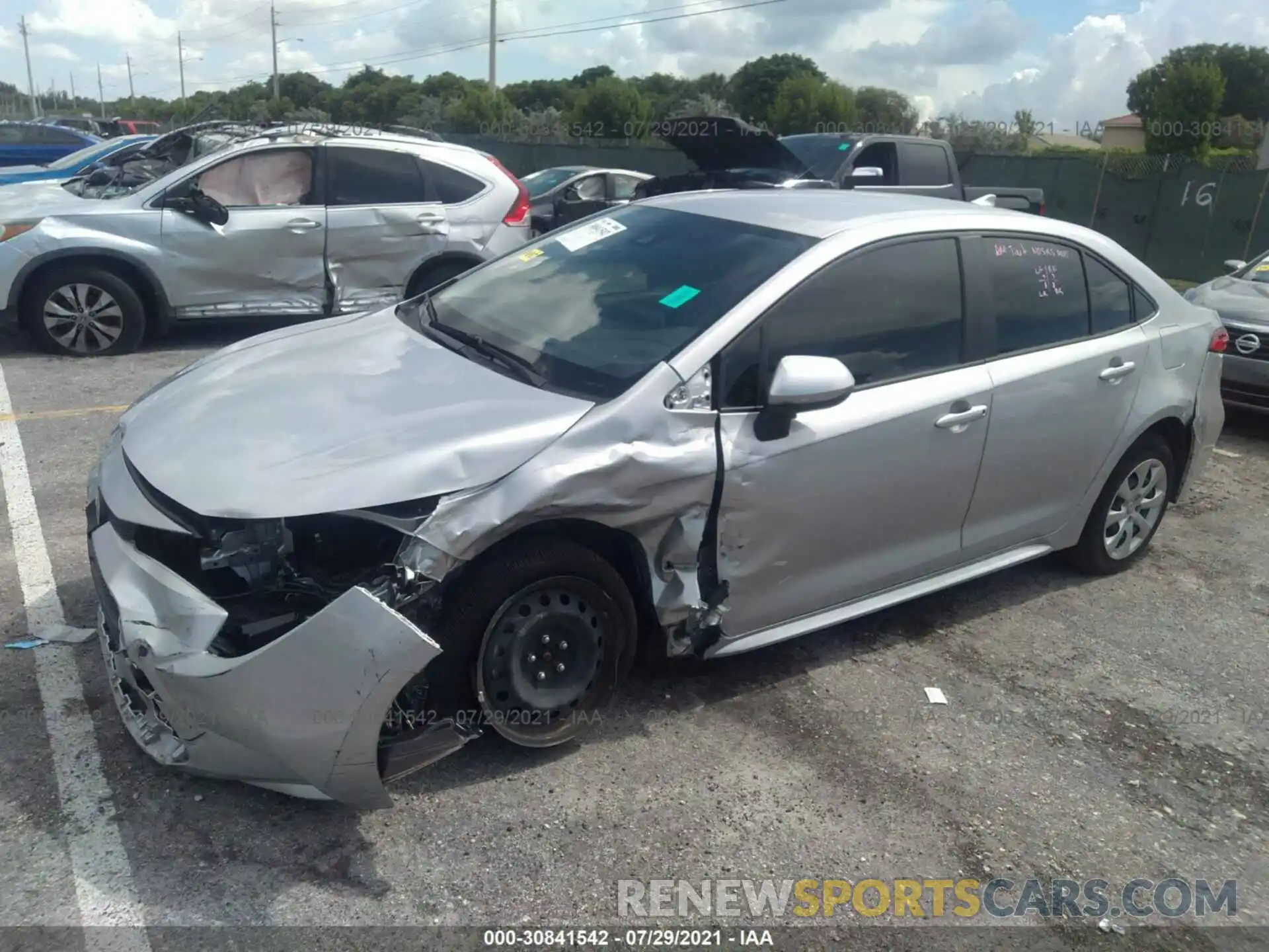 2 Photograph of a damaged car JTDEPRAEXLJ109791 TOYOTA COROLLA 2020