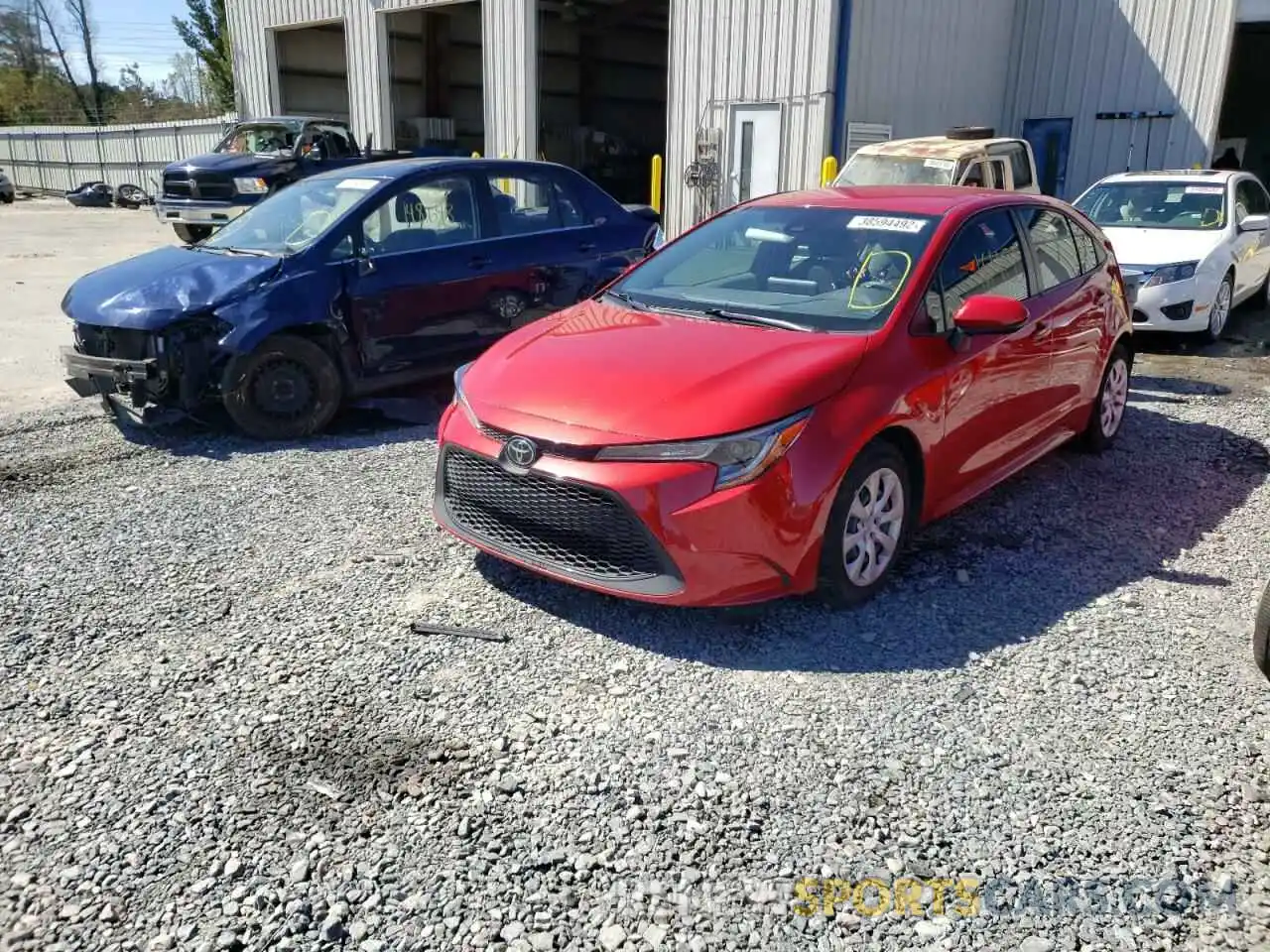 2 Photograph of a damaged car JTDEPRAEXLJ111086 TOYOTA COROLLA 2020