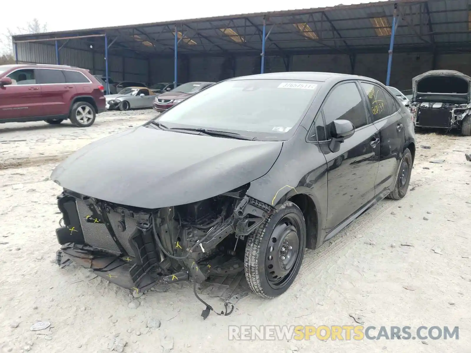 2 Photograph of a damaged car JTDEPRAEXLJ111721 TOYOTA COROLLA 2020