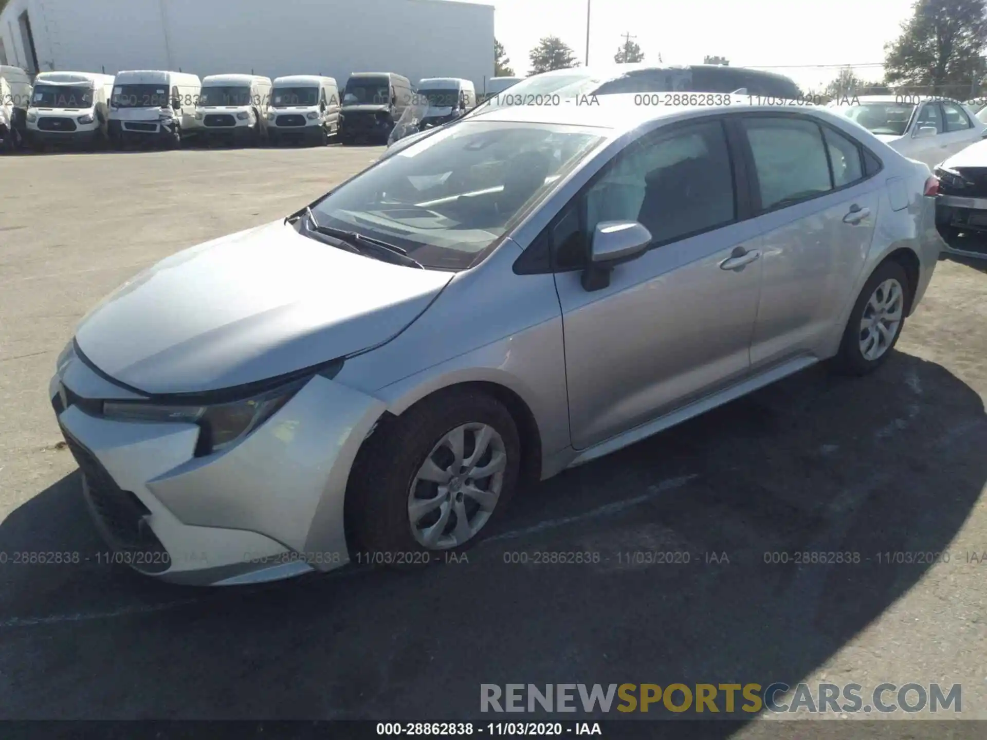 2 Photograph of a damaged car JTDEPRAEXLJ112206 TOYOTA COROLLA 2020