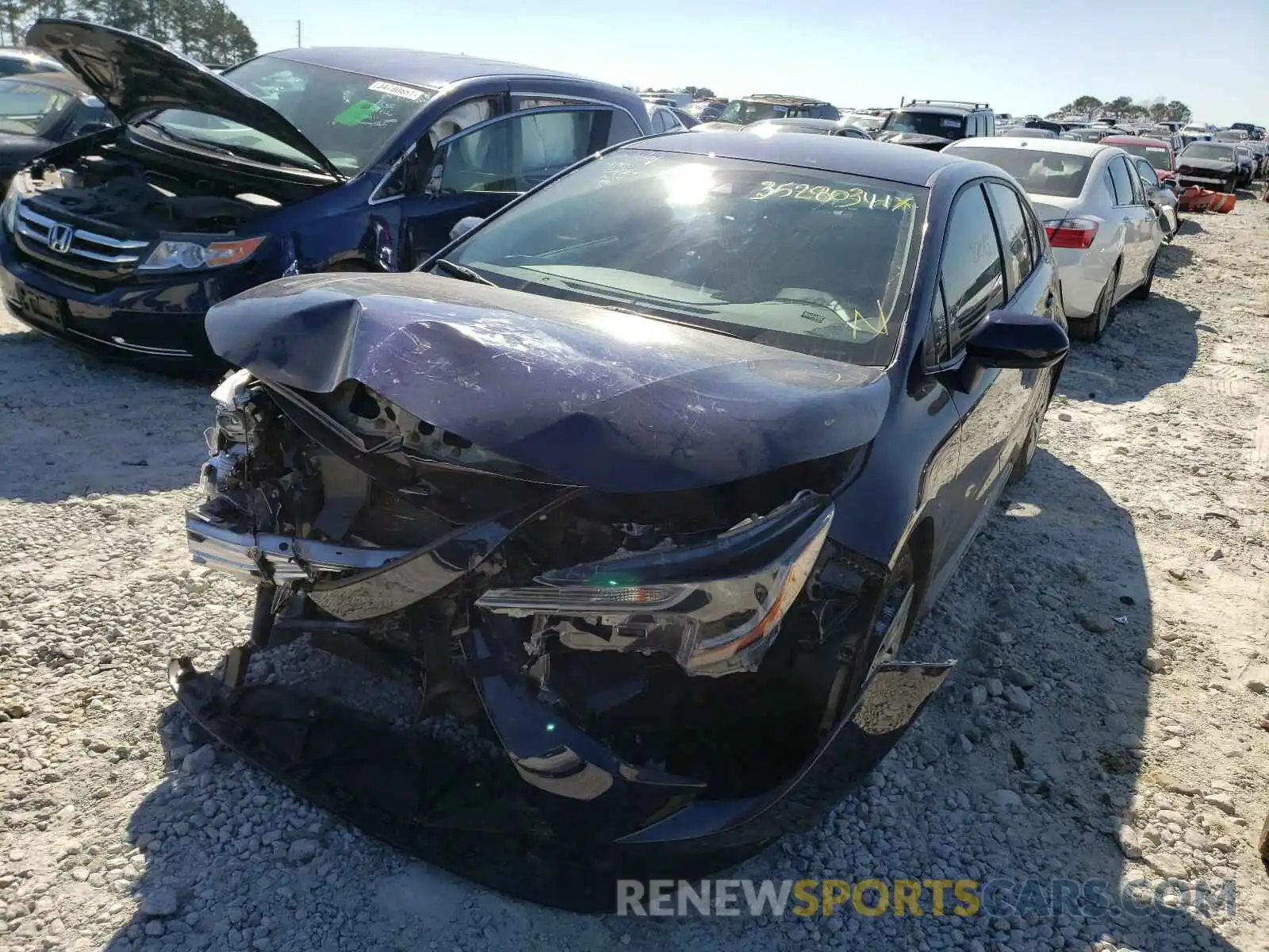 2 Photograph of a damaged car JTDEPRAEXLJ112478 TOYOTA COROLLA 2020