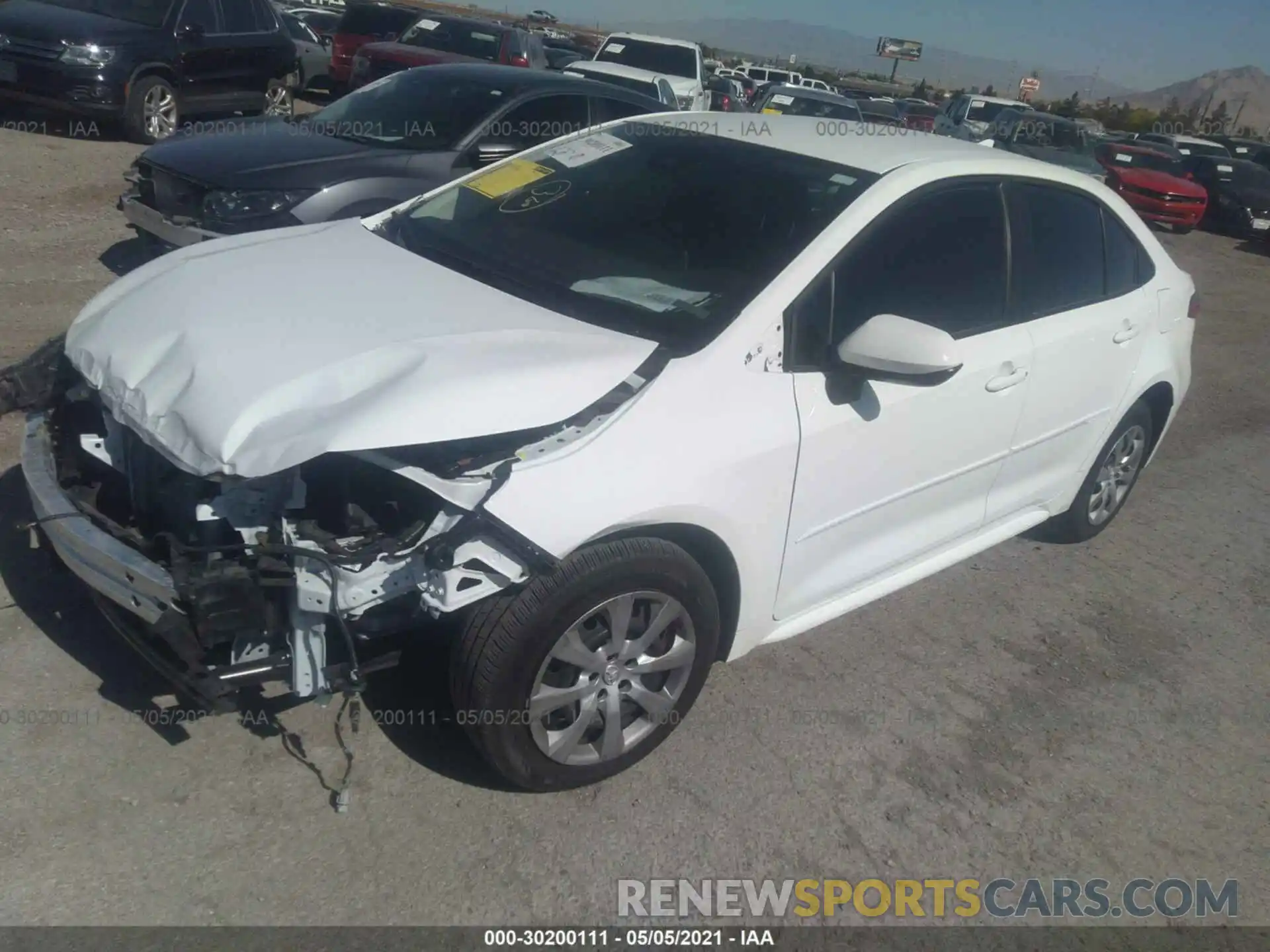 2 Photograph of a damaged car JTDEPRAEXLJ115560 TOYOTA COROLLA 2020