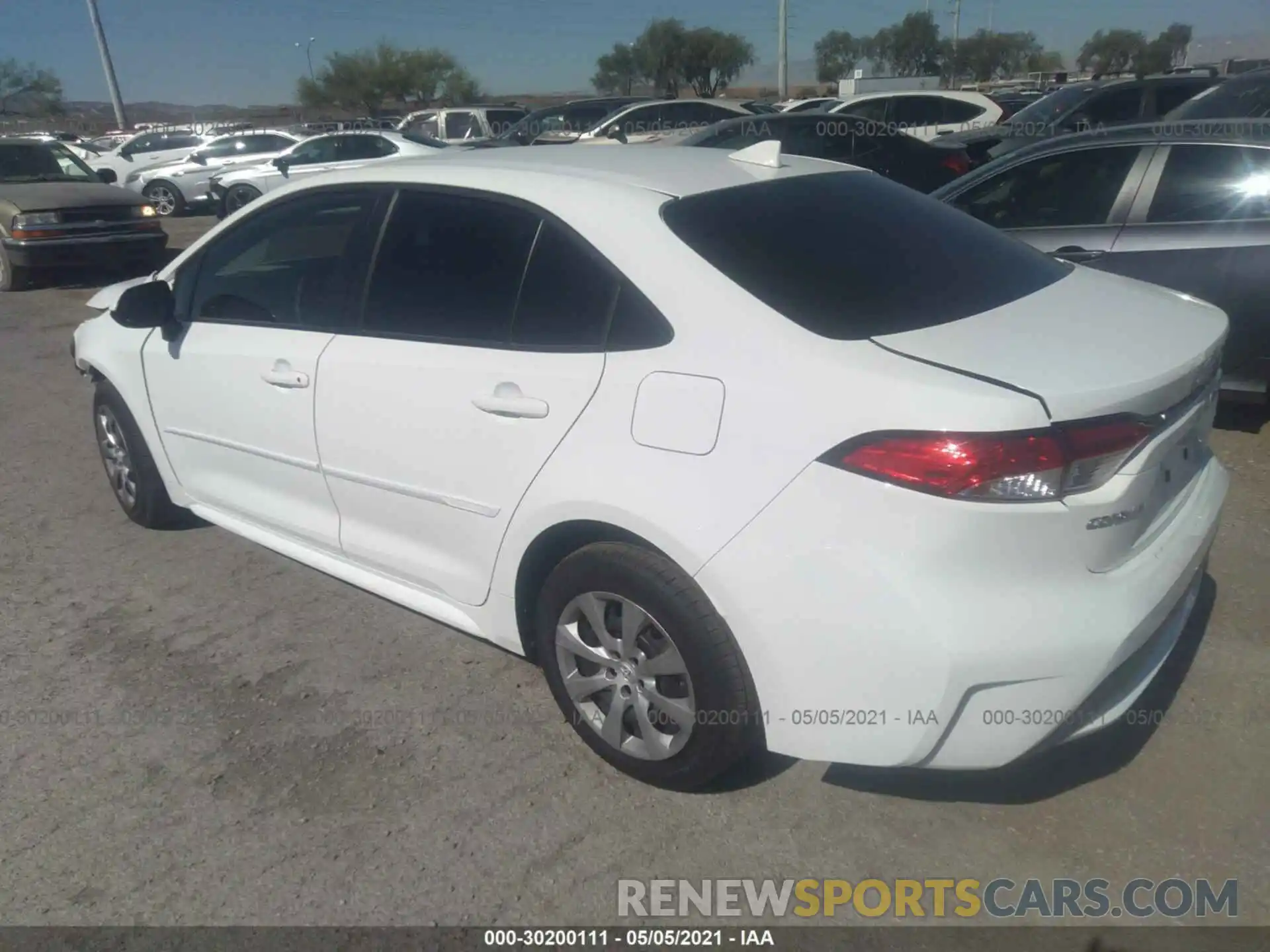 3 Photograph of a damaged car JTDEPRAEXLJ115560 TOYOTA COROLLA 2020