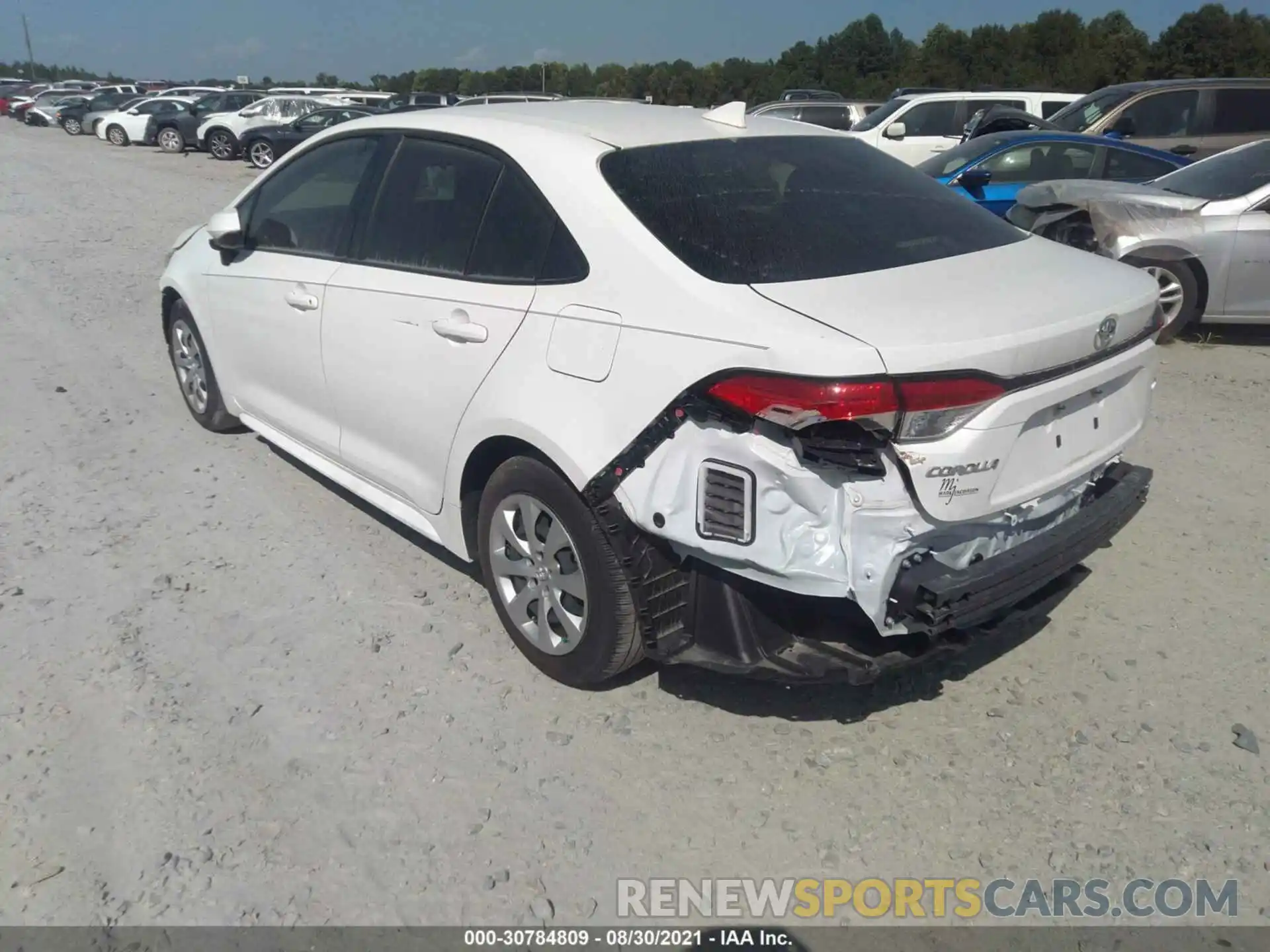 3 Photograph of a damaged car JTDEPRAEXLJ117017 TOYOTA COROLLA 2020