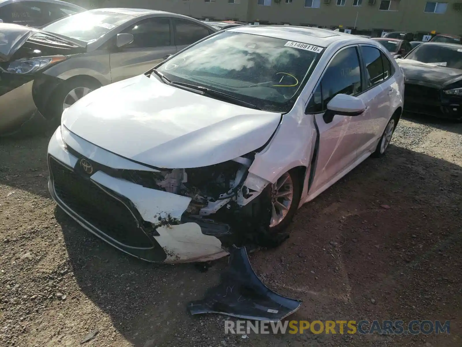 2 Photograph of a damaged car JTDFPRAE0LJ002981 TOYOTA COROLLA 2020