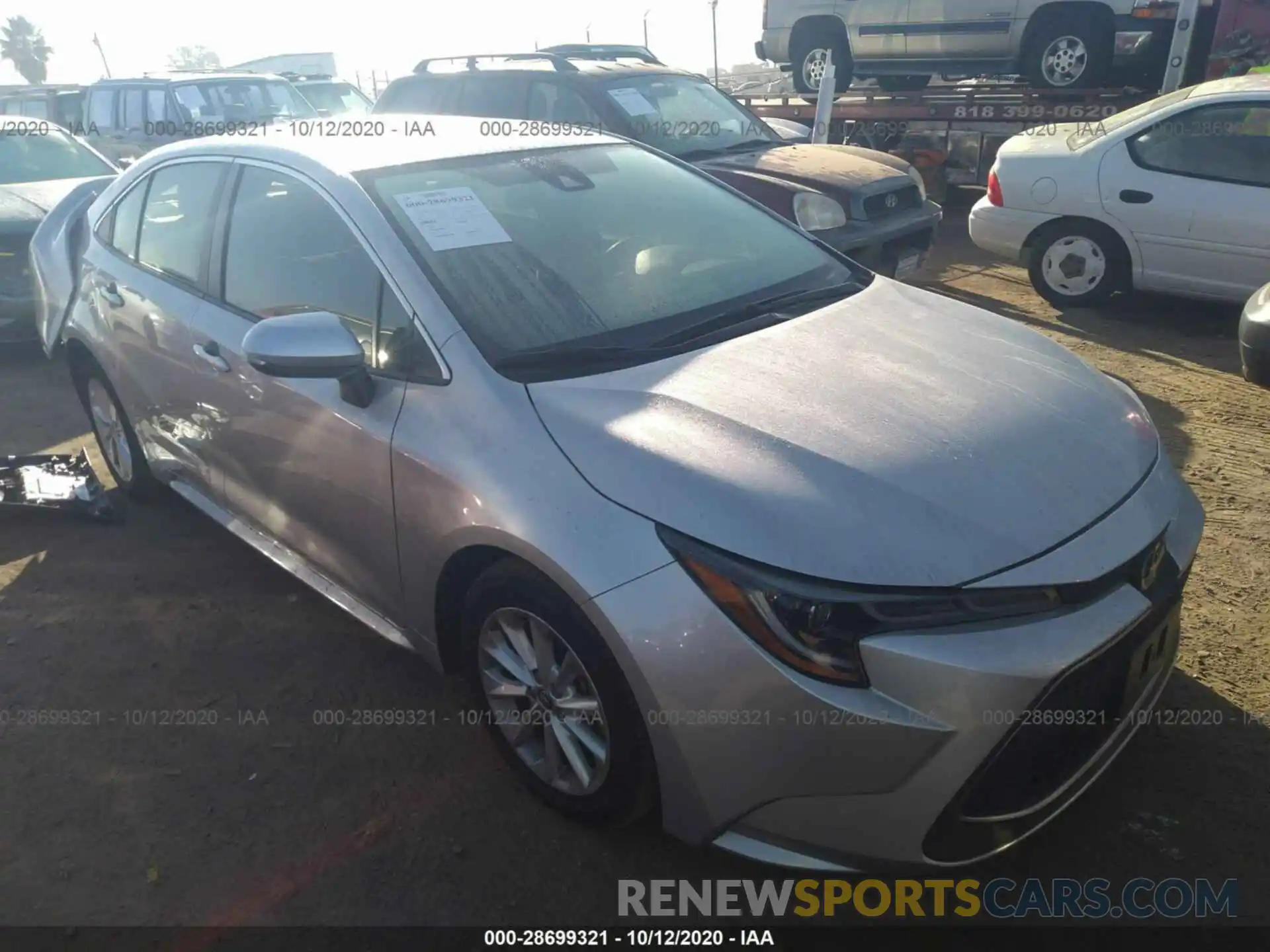 1 Photograph of a damaged car JTDFPRAE0LJ011406 TOYOTA COROLLA 2020